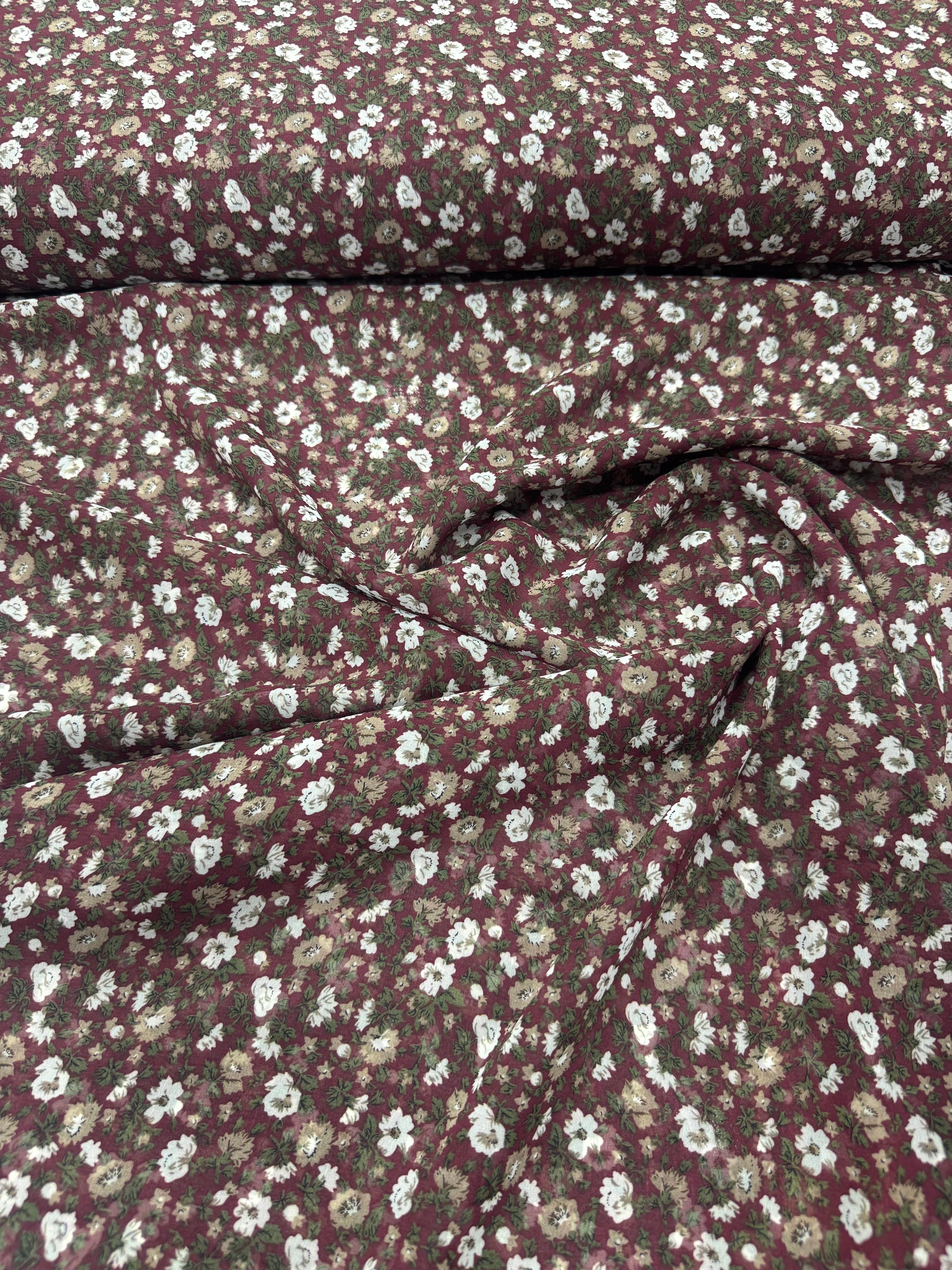 BORDO DESENLİ ŞİFON