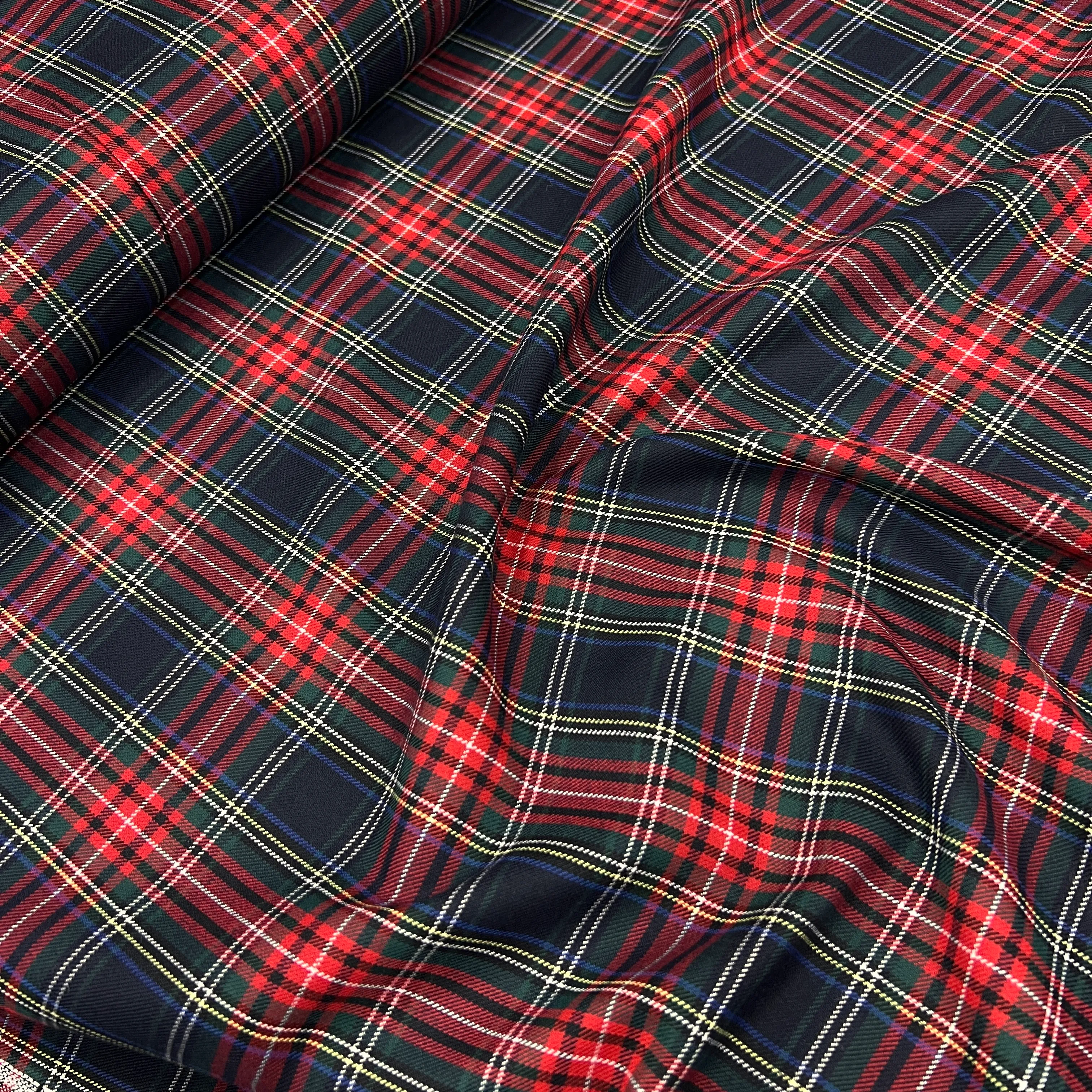 İskoç Ekose Dokuma Gabardin Kumaş - v1