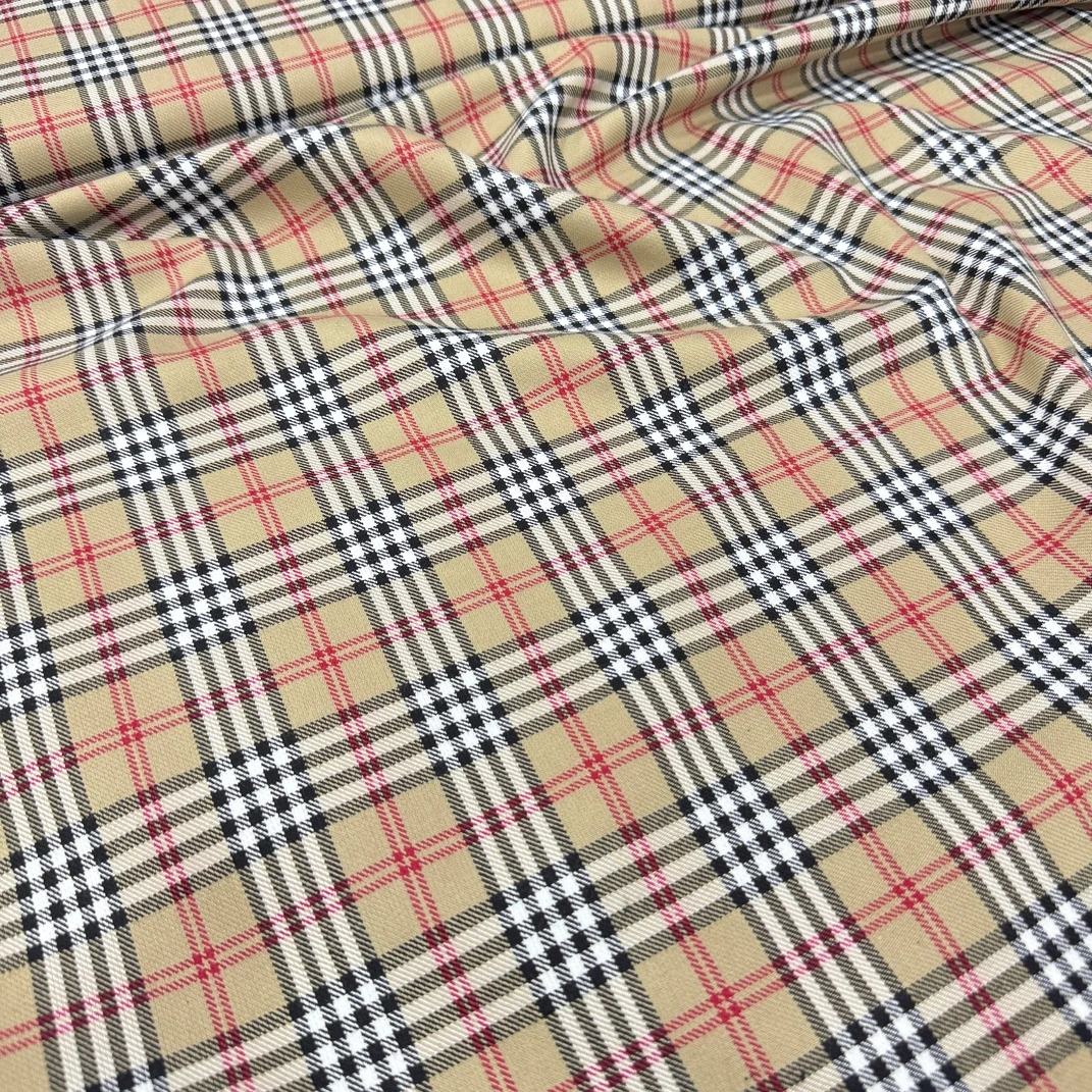 İskoç Ekose Dokuma Gabardin Kumaş - v5