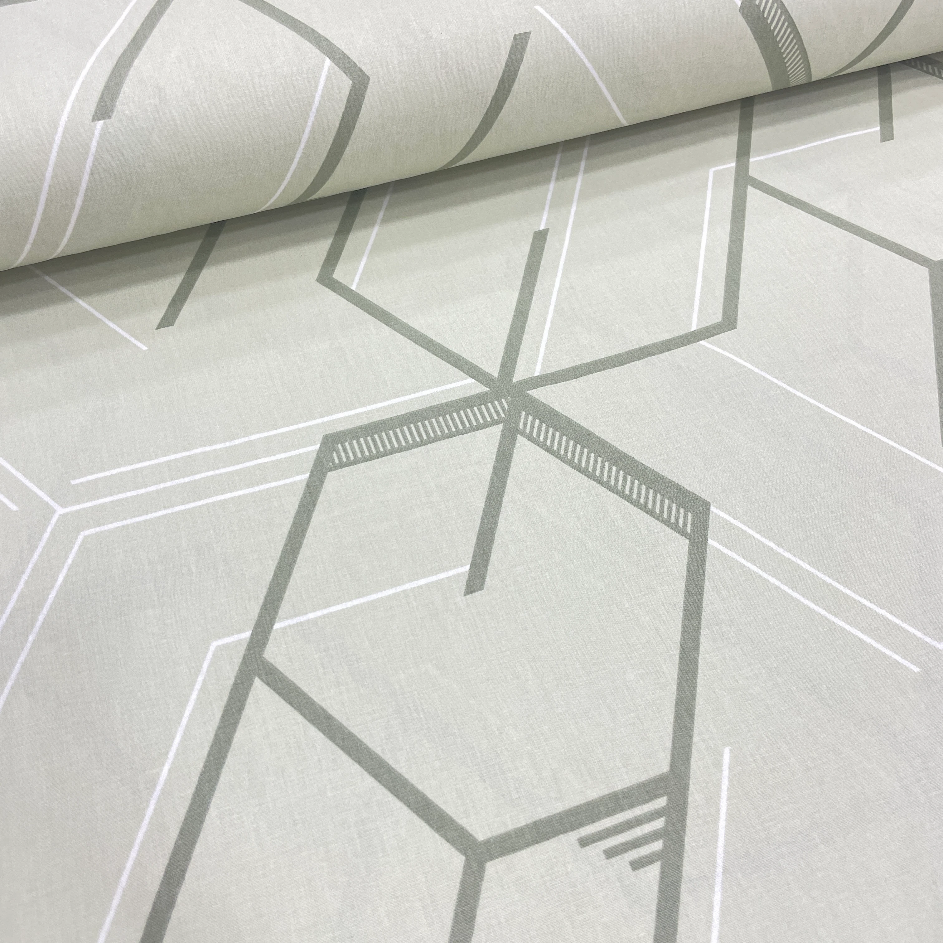 Hexa Line Nevresim ve Çarşaflık Poplin Kumaş - v10