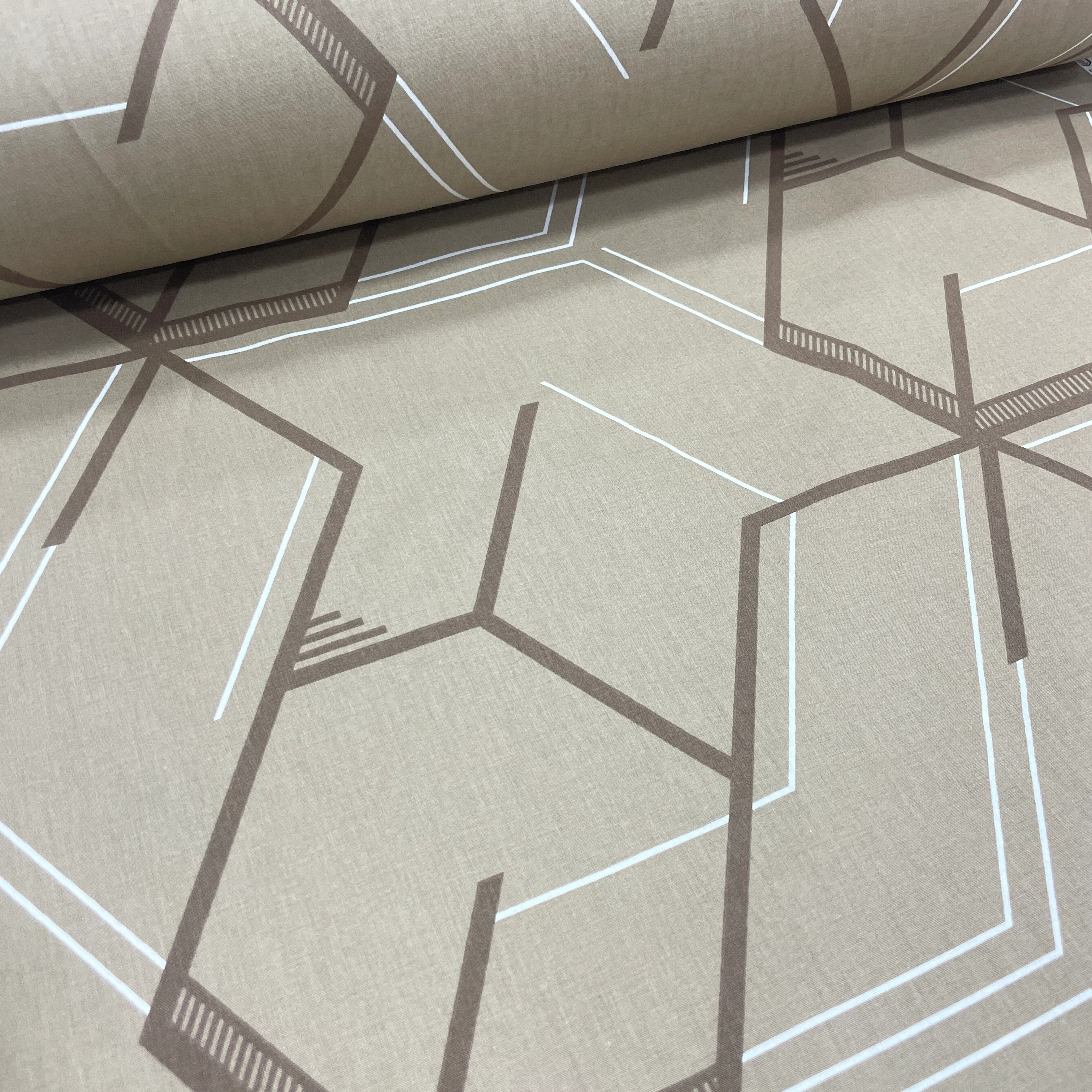 Hexa Line Nevresim ve Çarşaflık Poplin Kumaş - v7