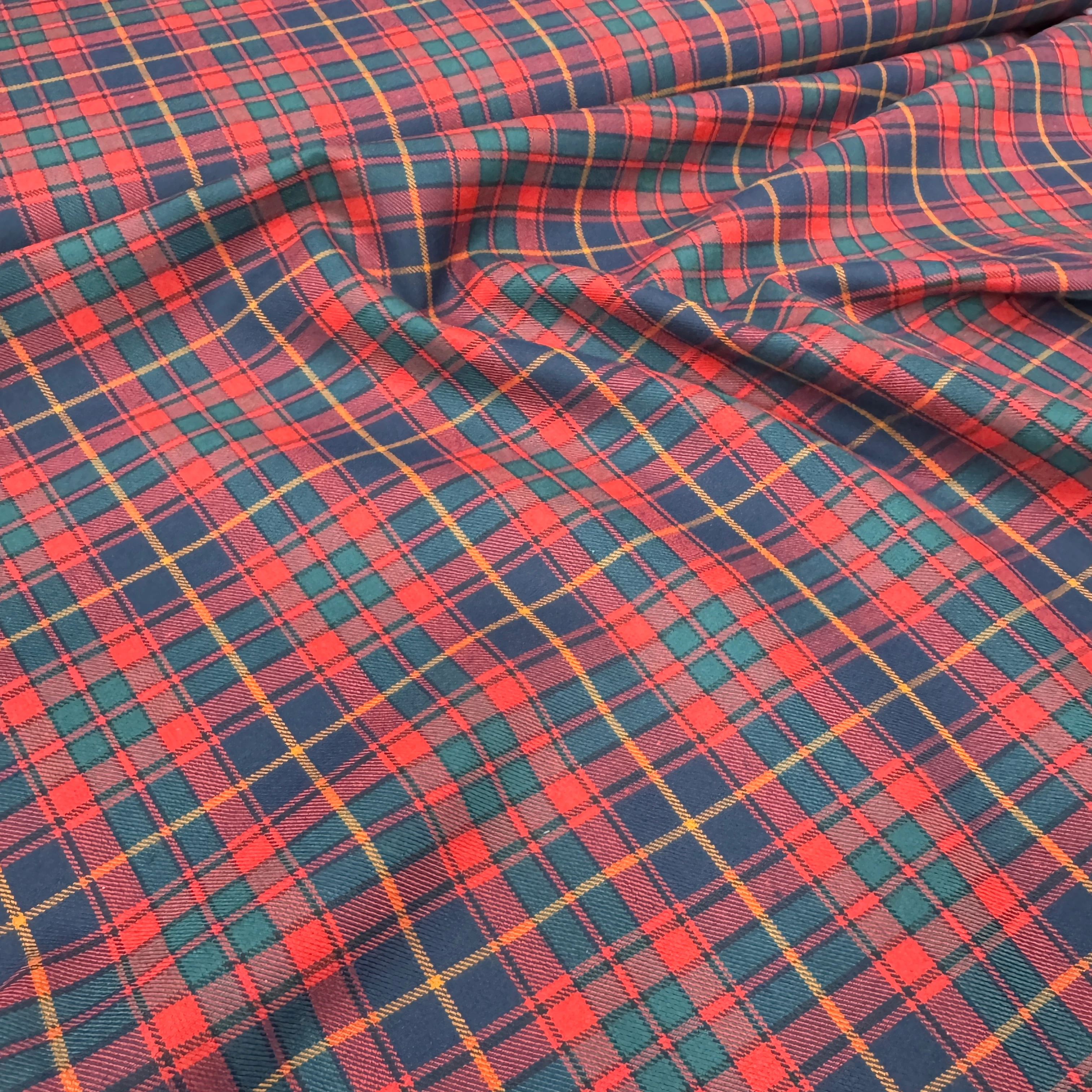 İskoç Ekose Dokuma Gabardin Kumaş - v6