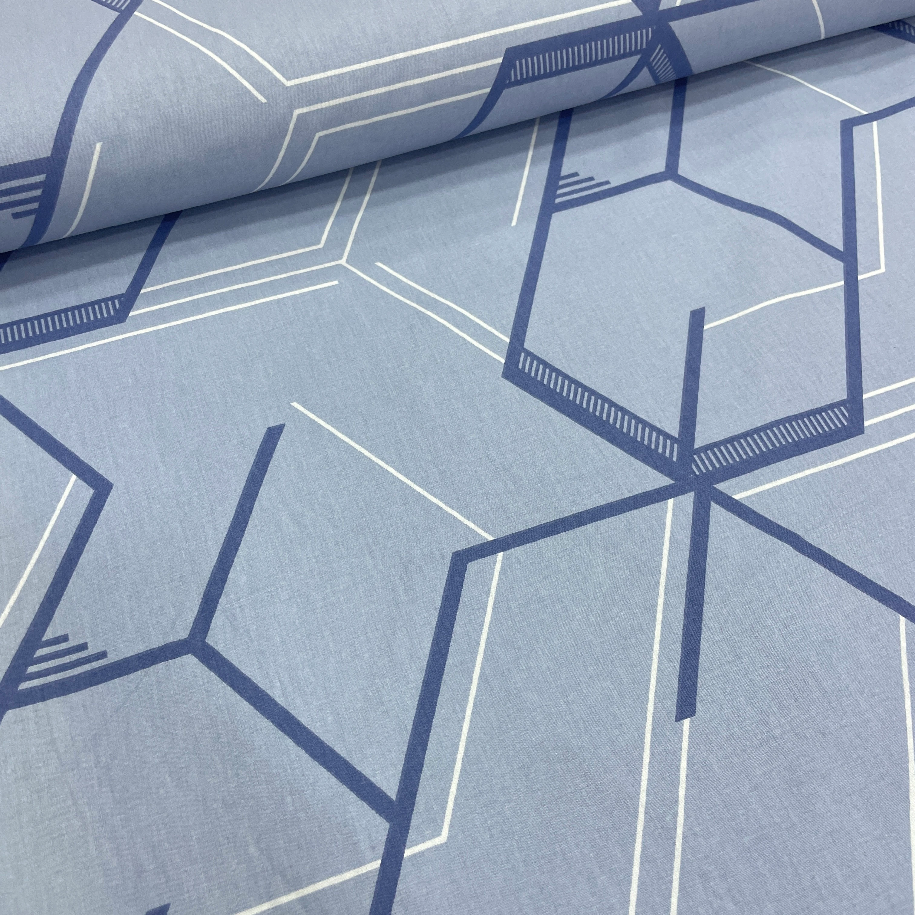 Hexa Line Nevresim ve Çarşaflık Poplin Kumaş - v9