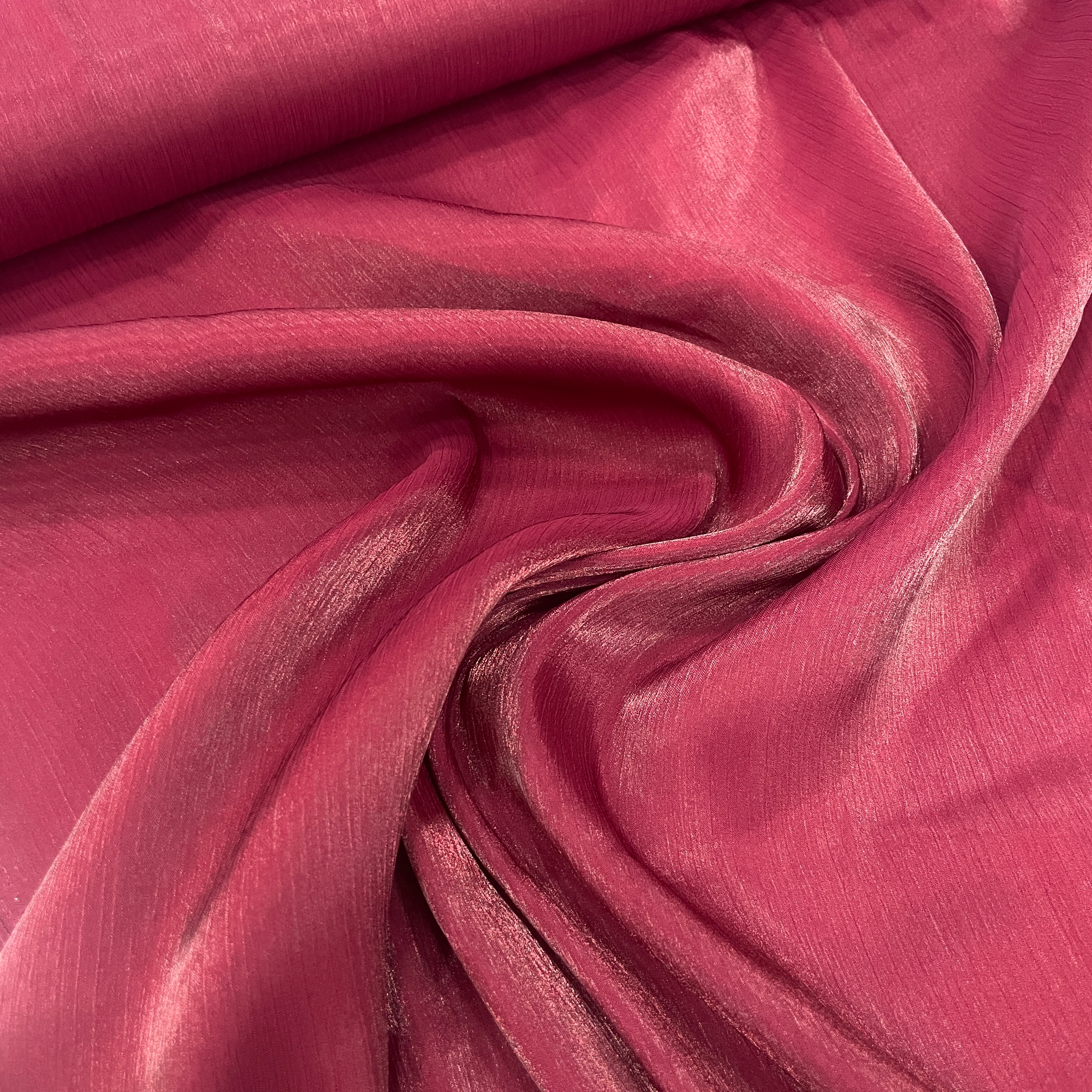 Bordo Işıltılı Organze Şifon Kumaş