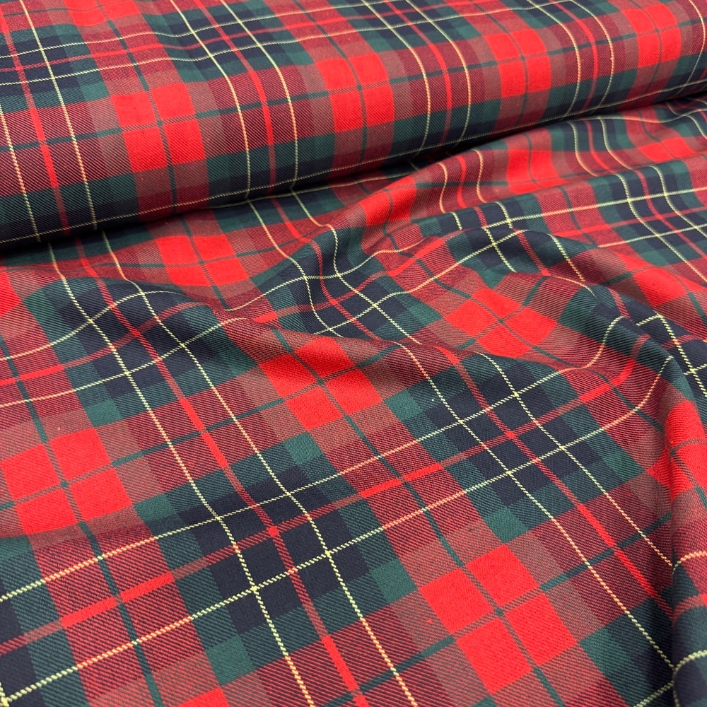 Kırmızı Yeşil Ekose Kumaş