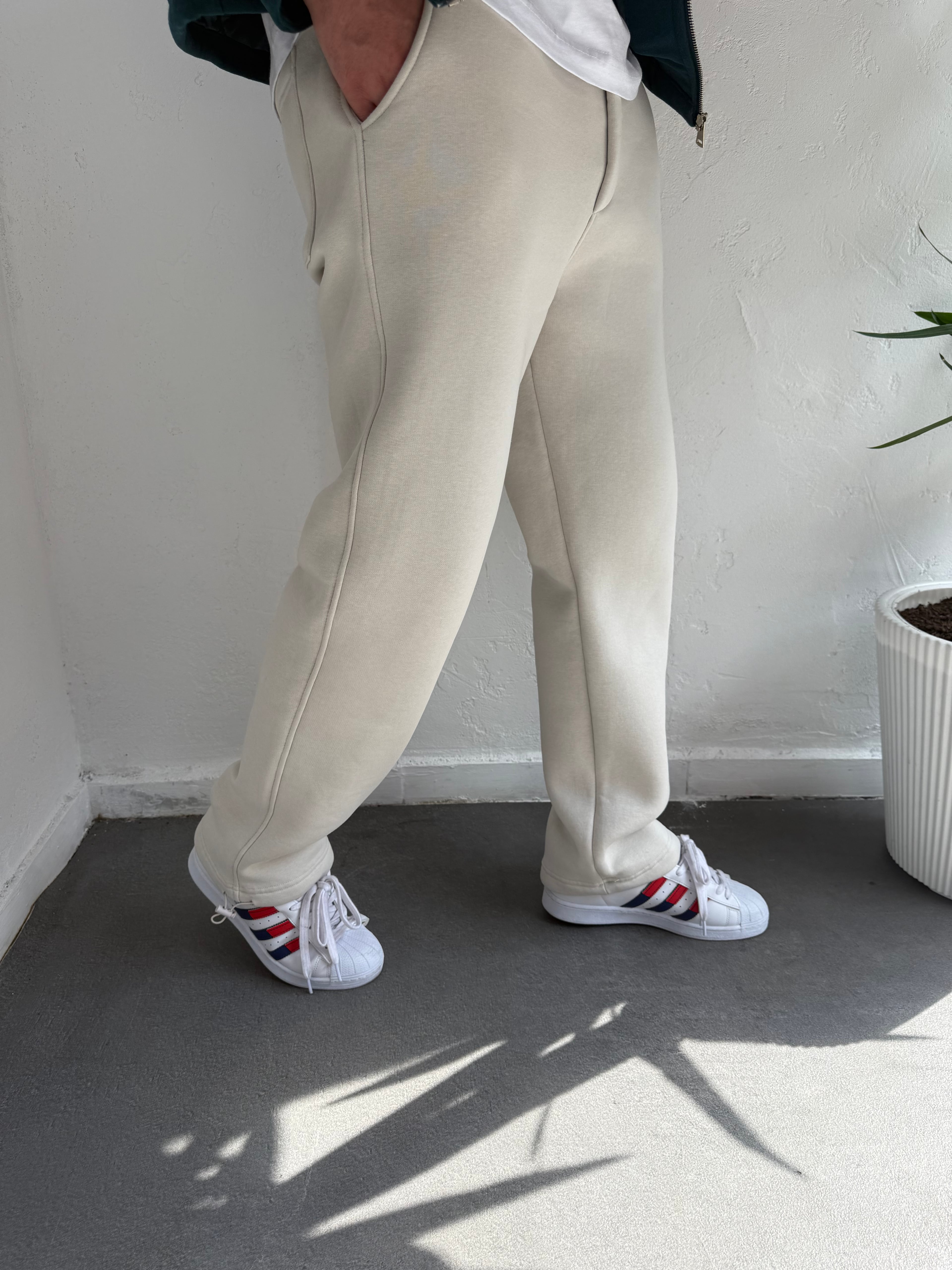 STWD Cotton Eşofman Altı Krem