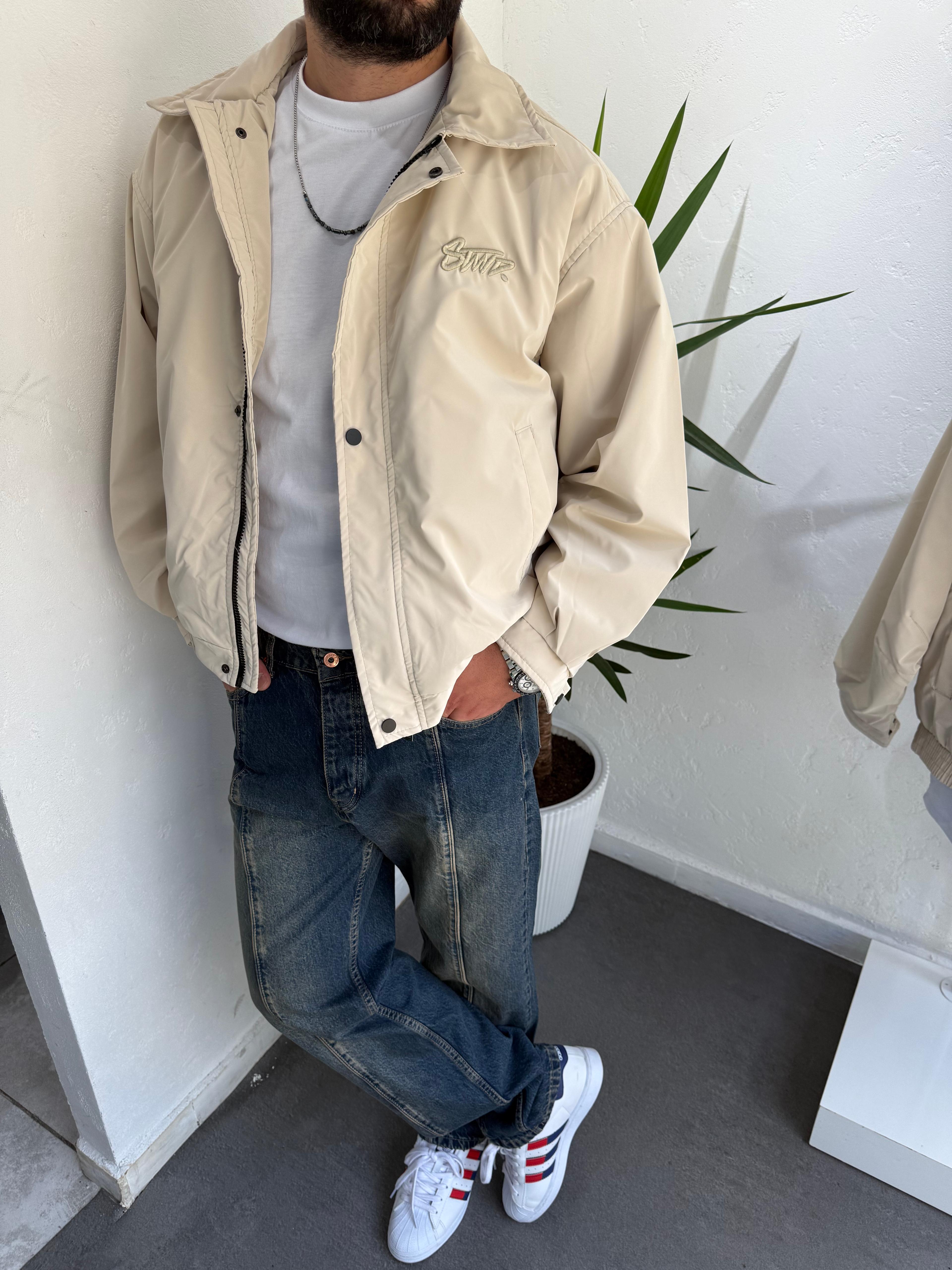 Oversize Baharlık Ceket Krem