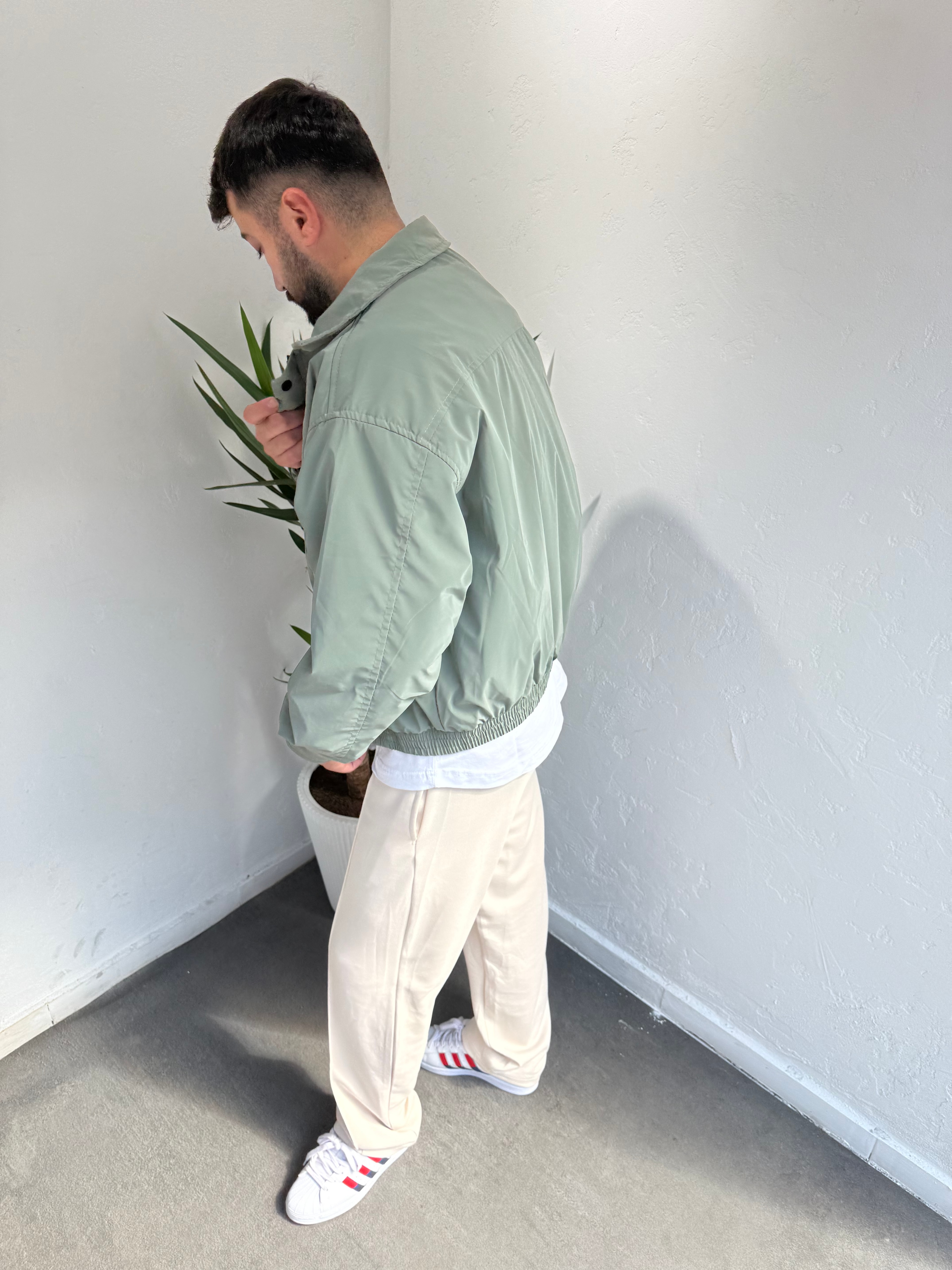 Oversize Baharlık Ceket Su Yeşili
