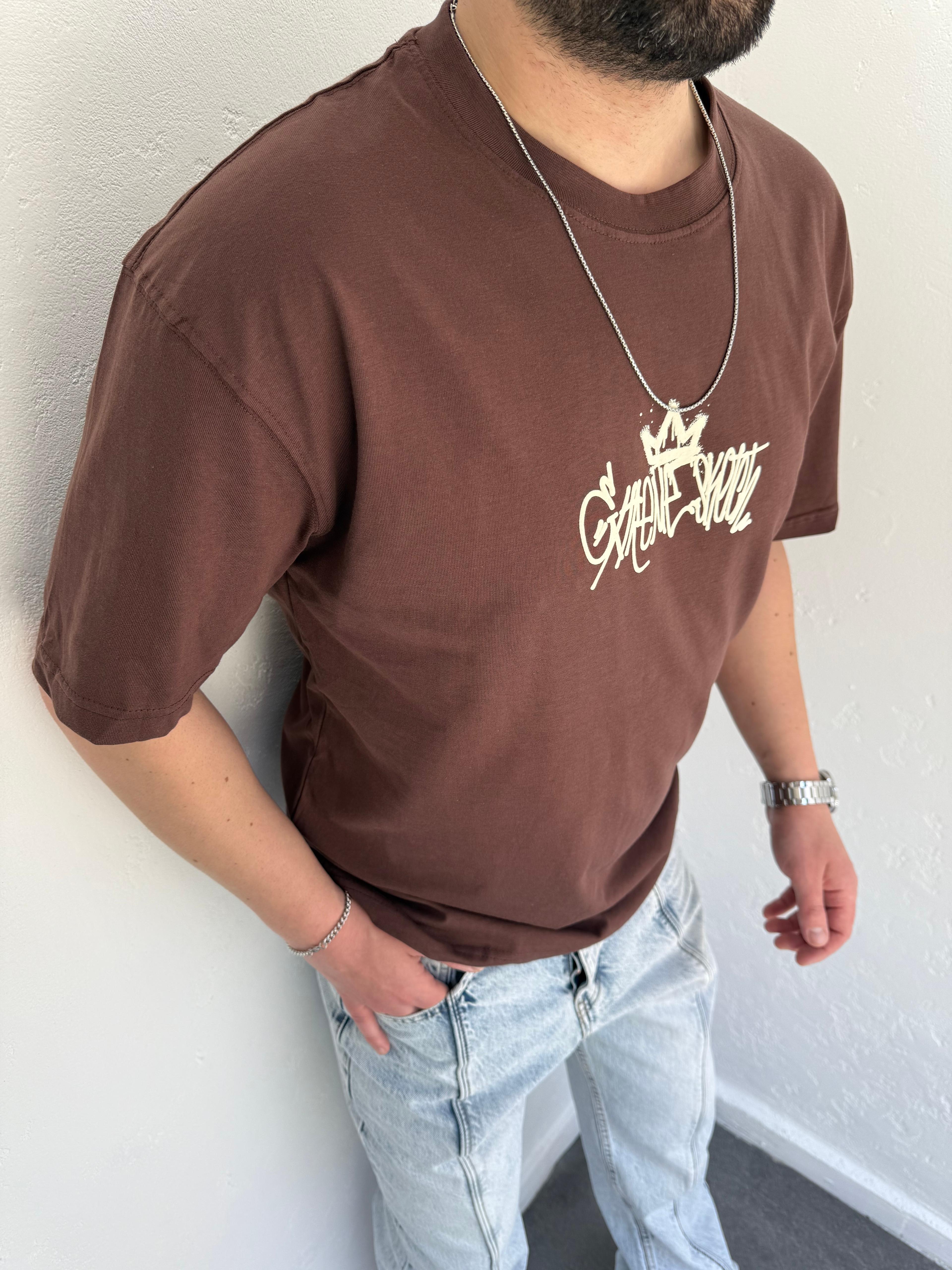 GK Oversize Tshirt Kahve