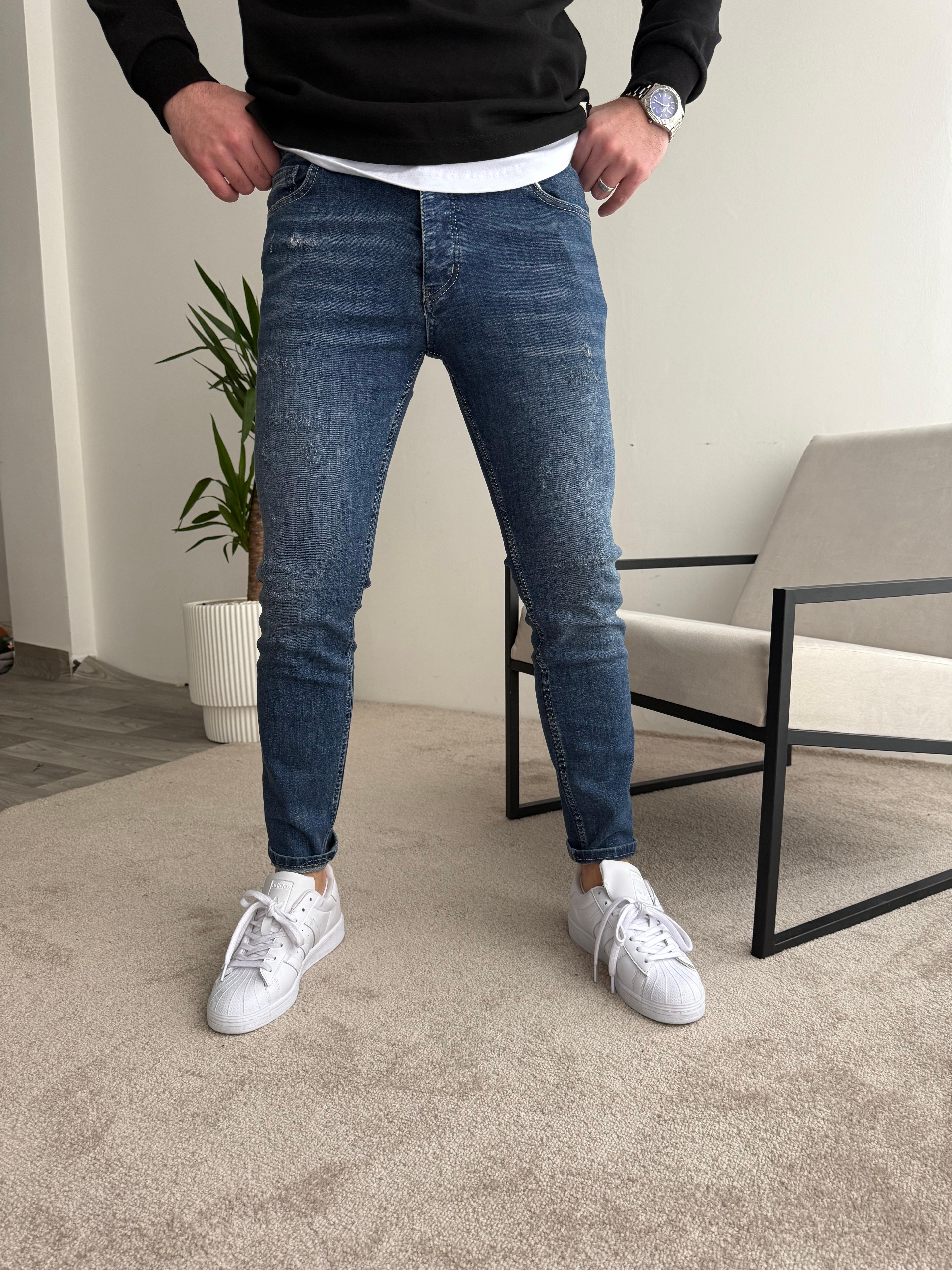 Skinny Kot Taş Desenli