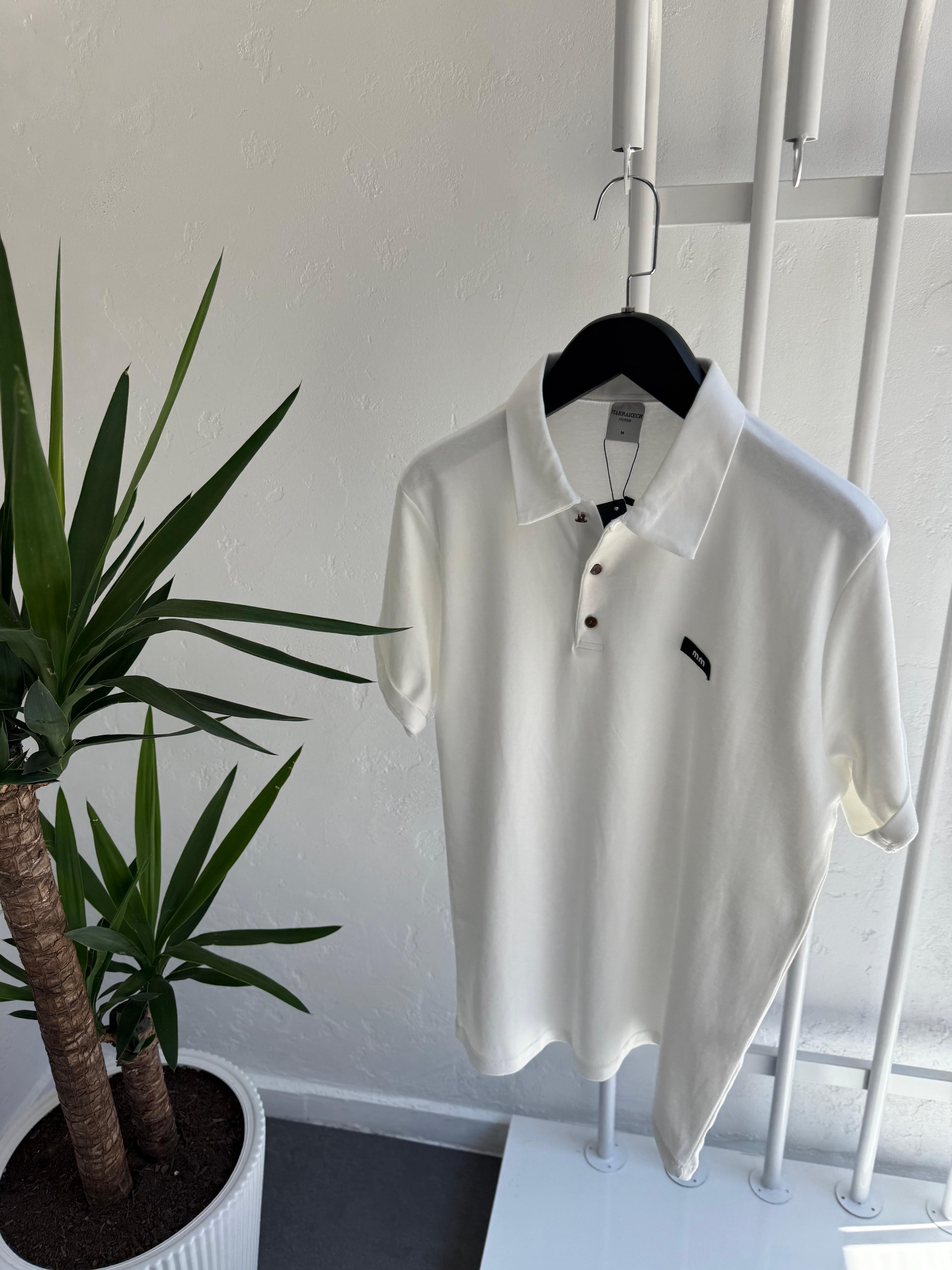 MM Polo Yaka Tshirt Beyaz
