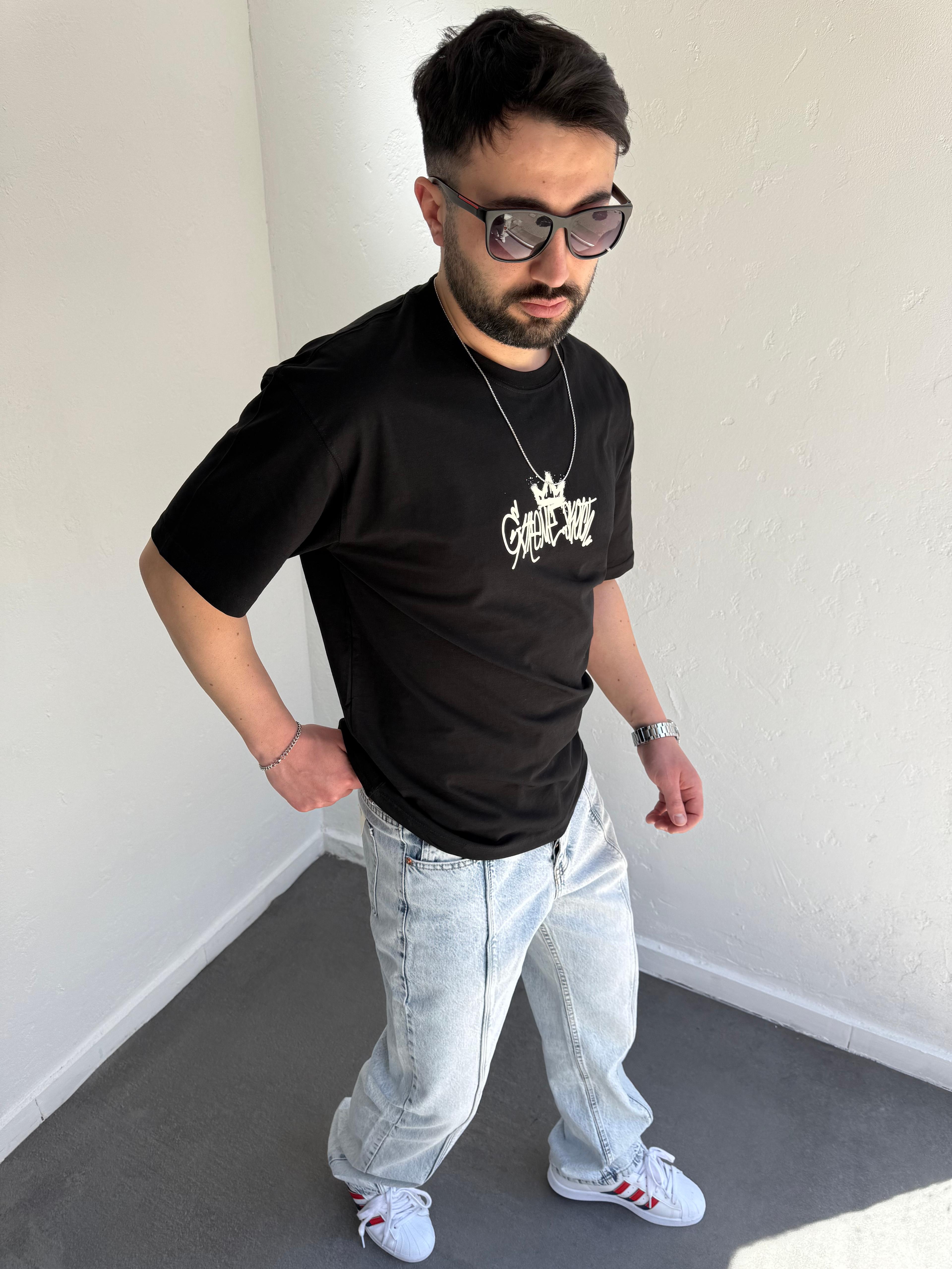 GK Oversize Tshirt Siyah