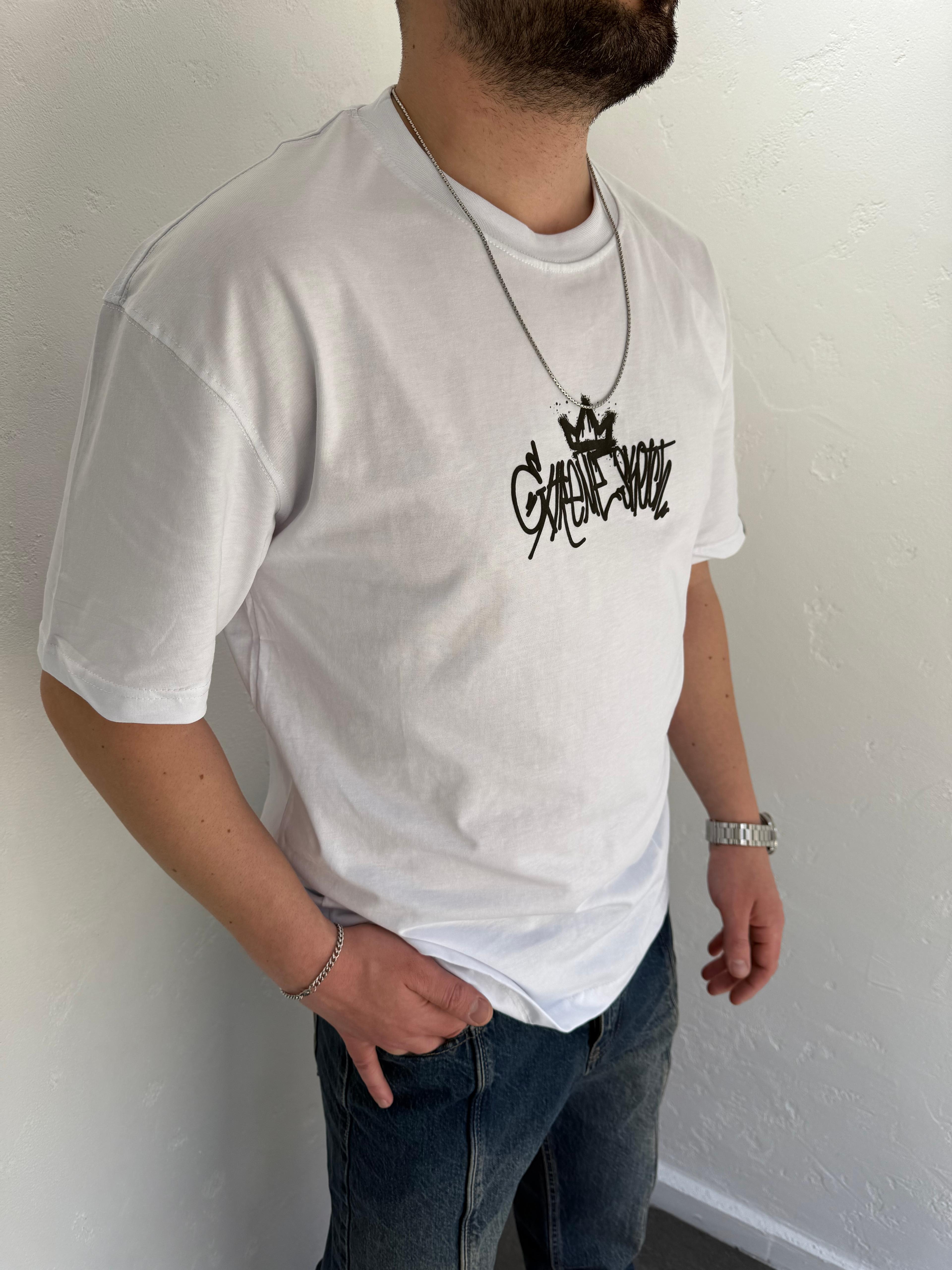 GK Oversize Tshirt Beyaz