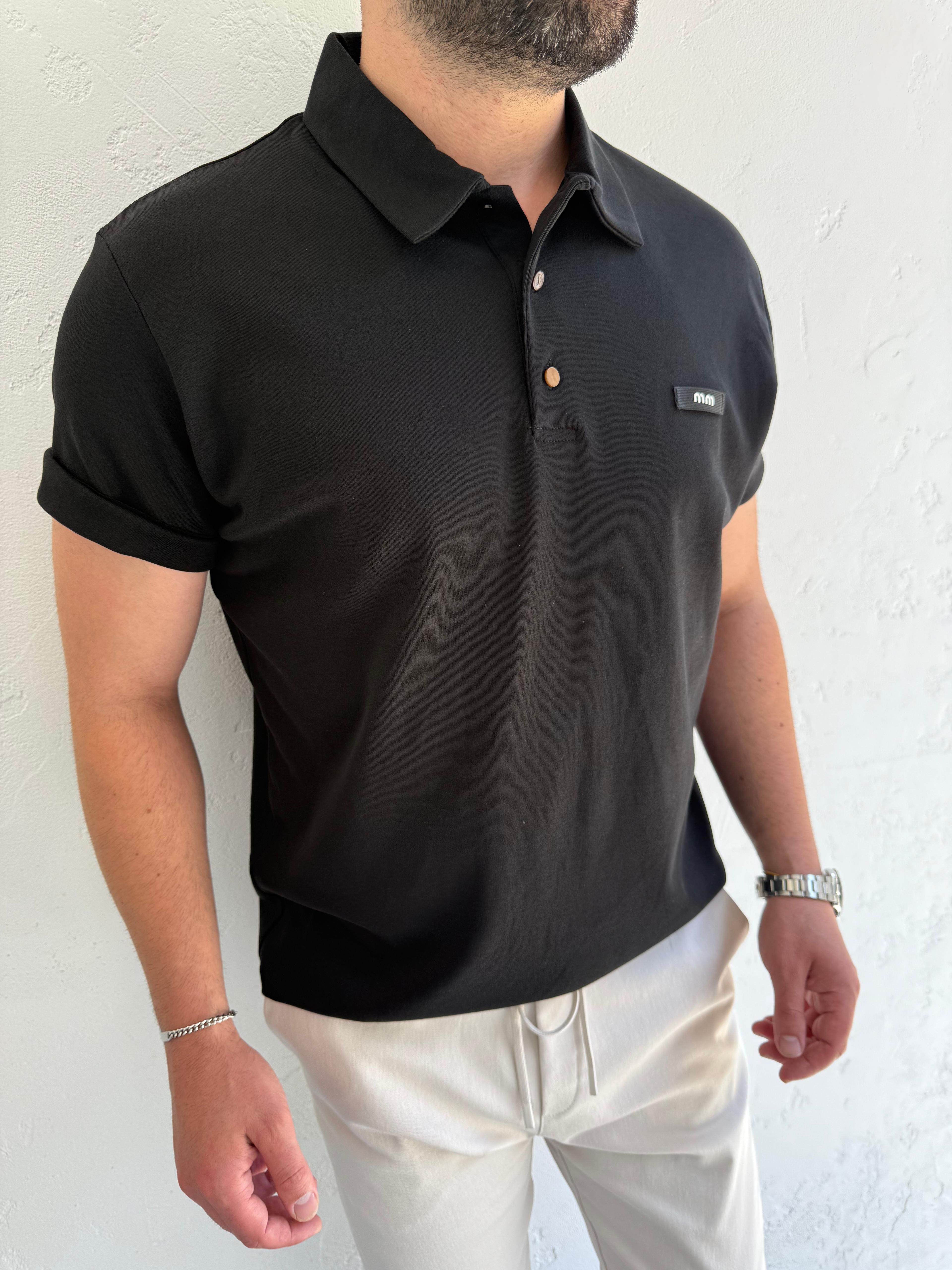 MM Polo Yaka Tshirt Siyah
