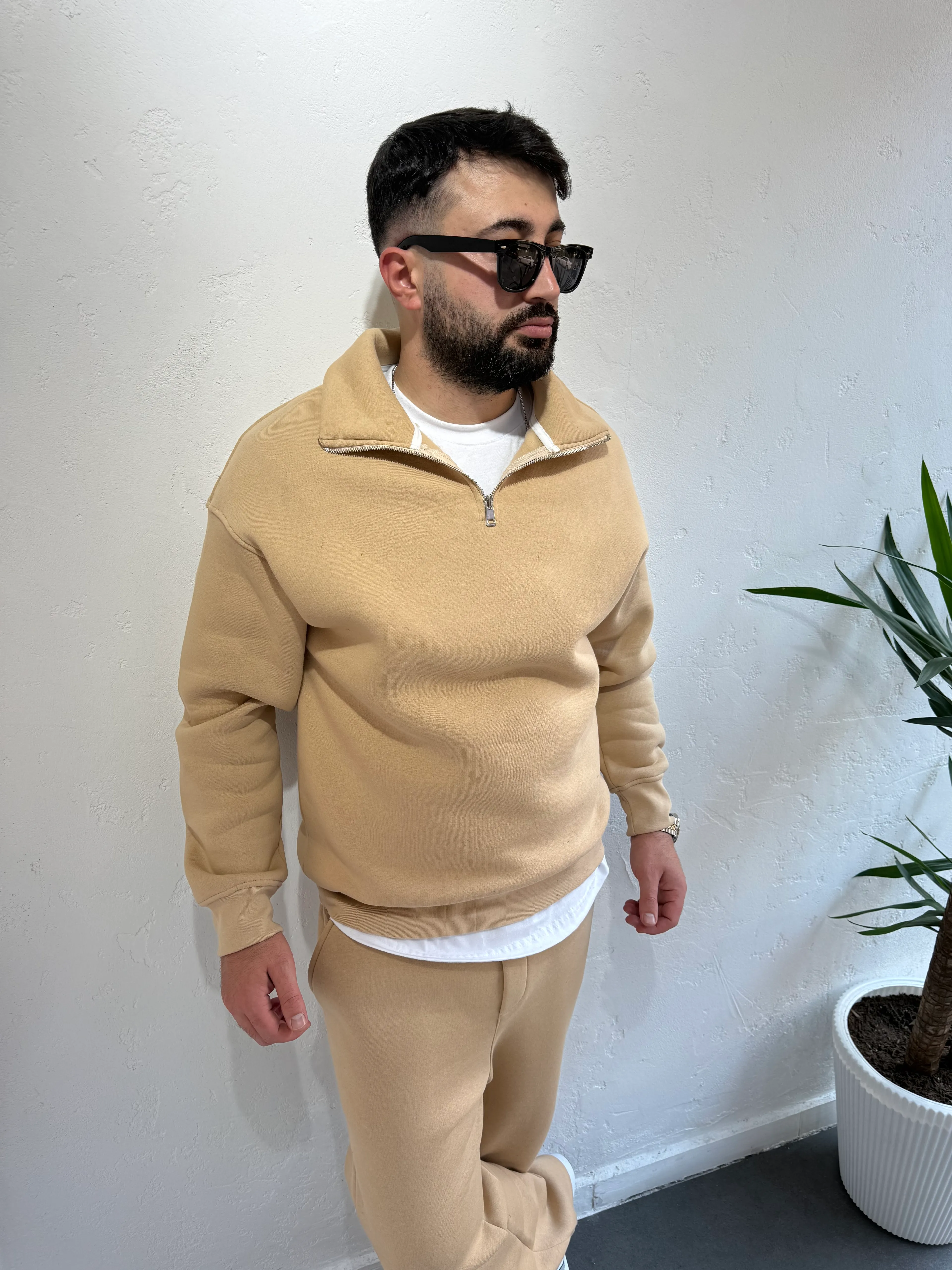 Lenasso Premium Fermuarlı Baggy Eşofman Takımı Bizon