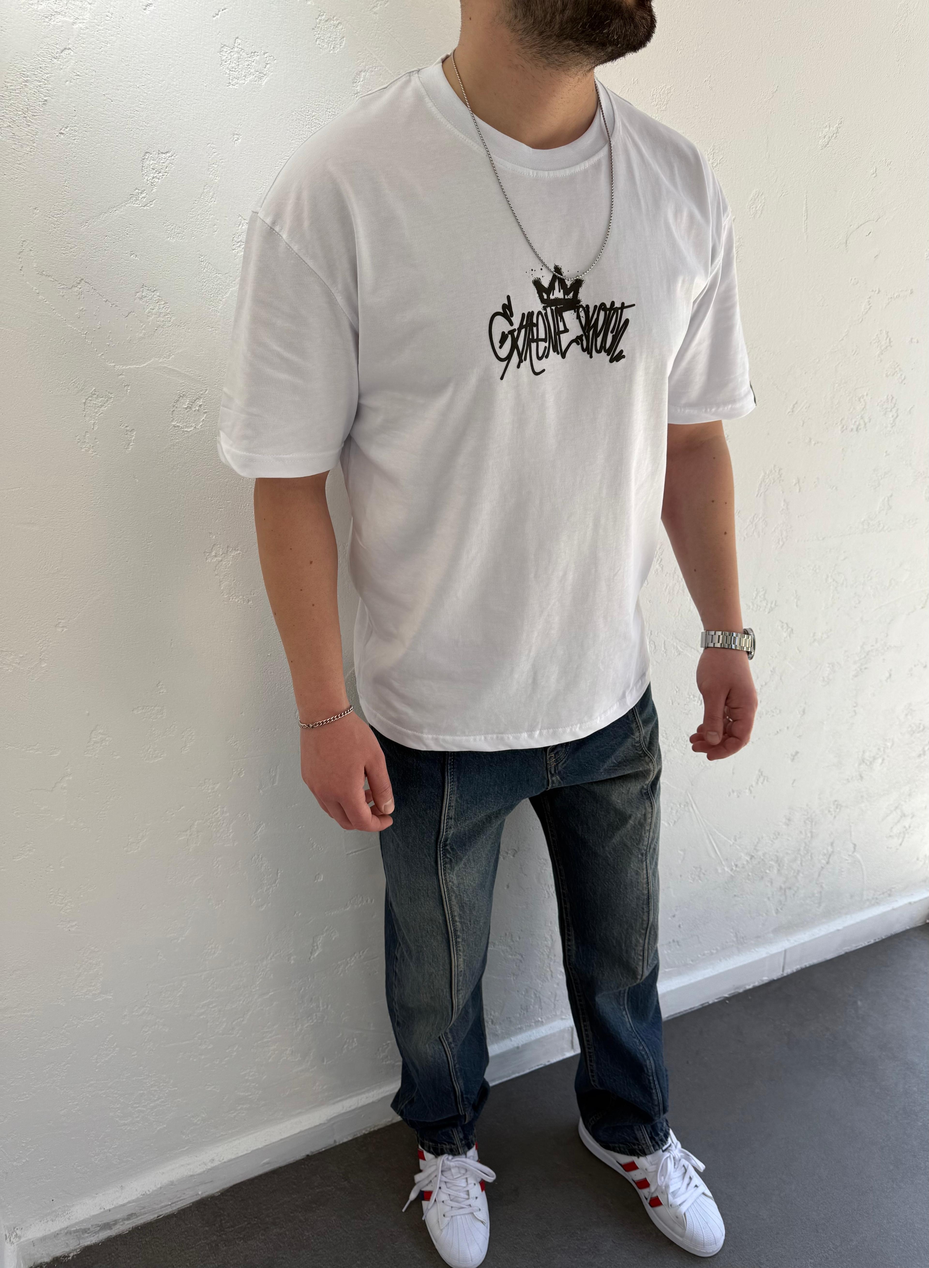 GK Oversize Tshirt Beyaz
