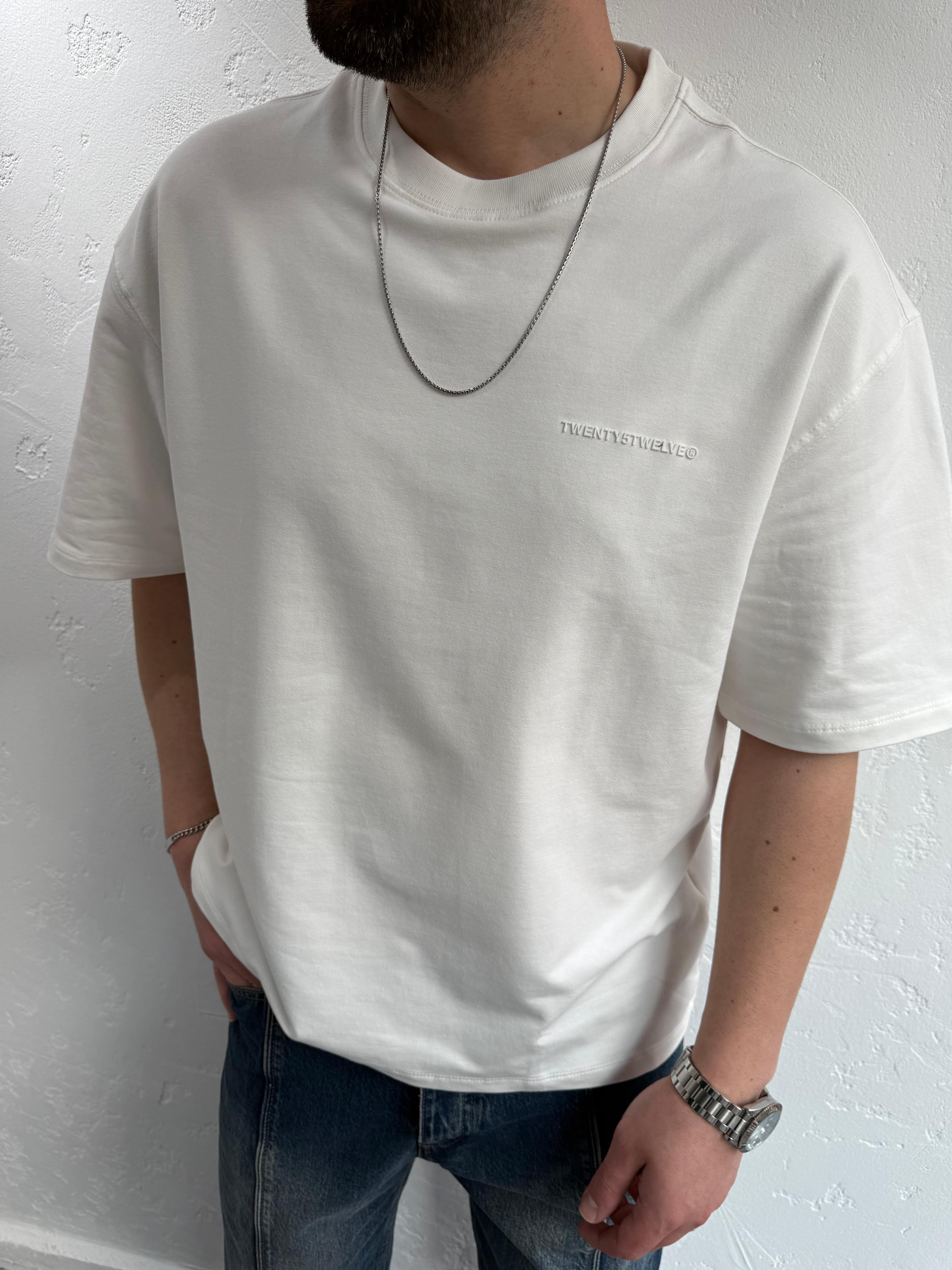 Oversize Twenty Thshirt Beyaz