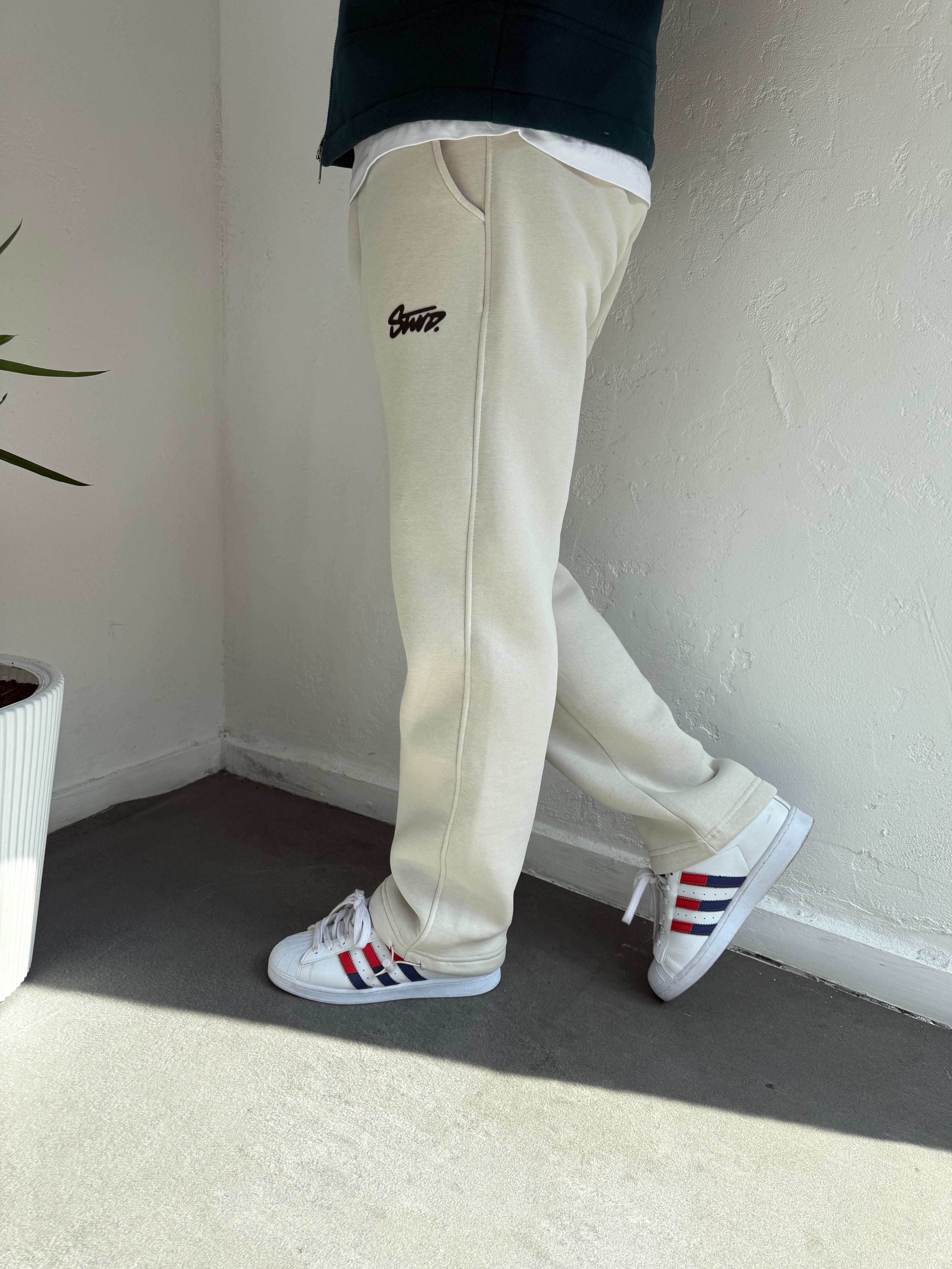 STWD Cotton Eşofman Altı Krem