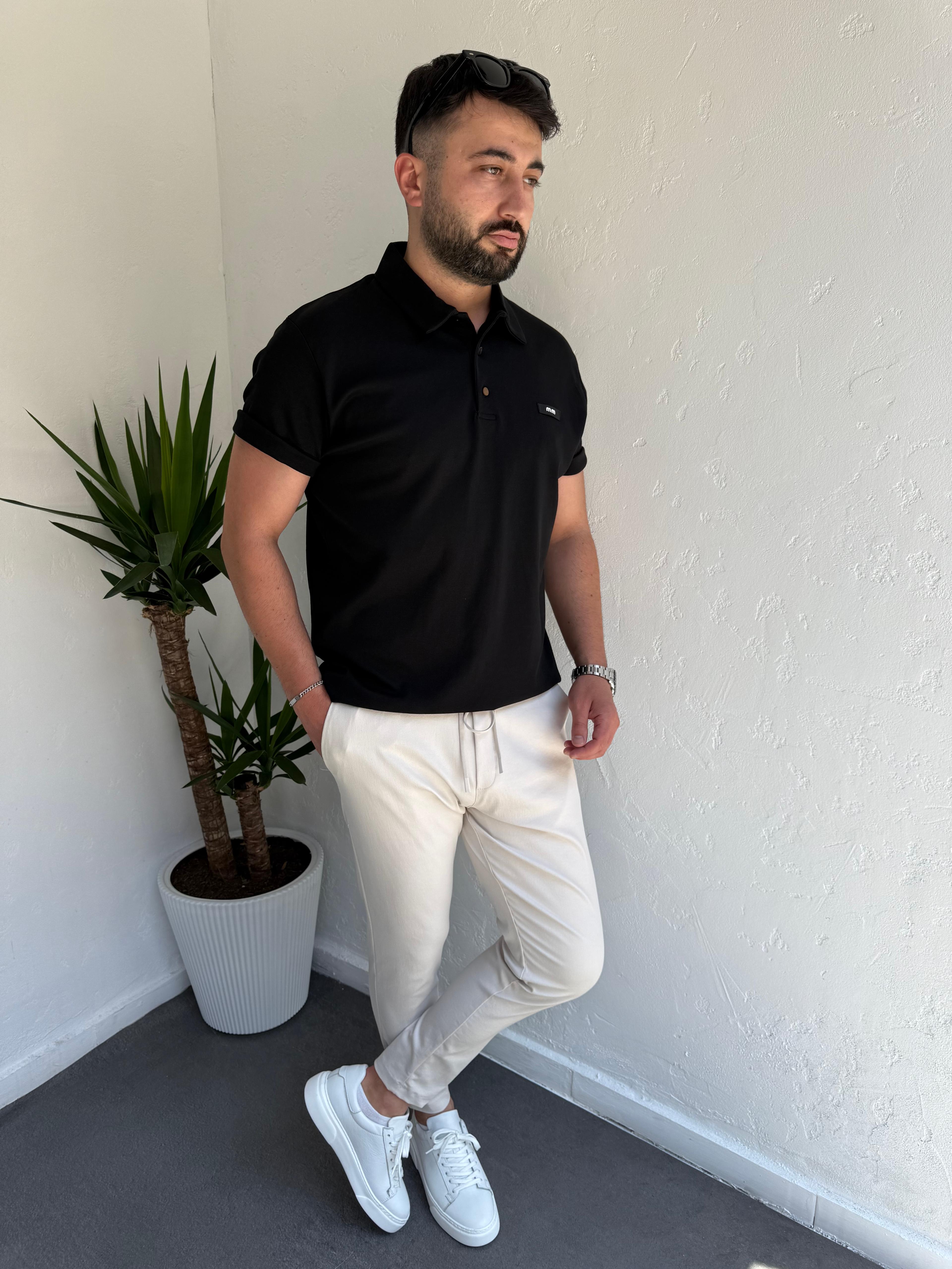 MM Polo Yaka Tshirt Siyah