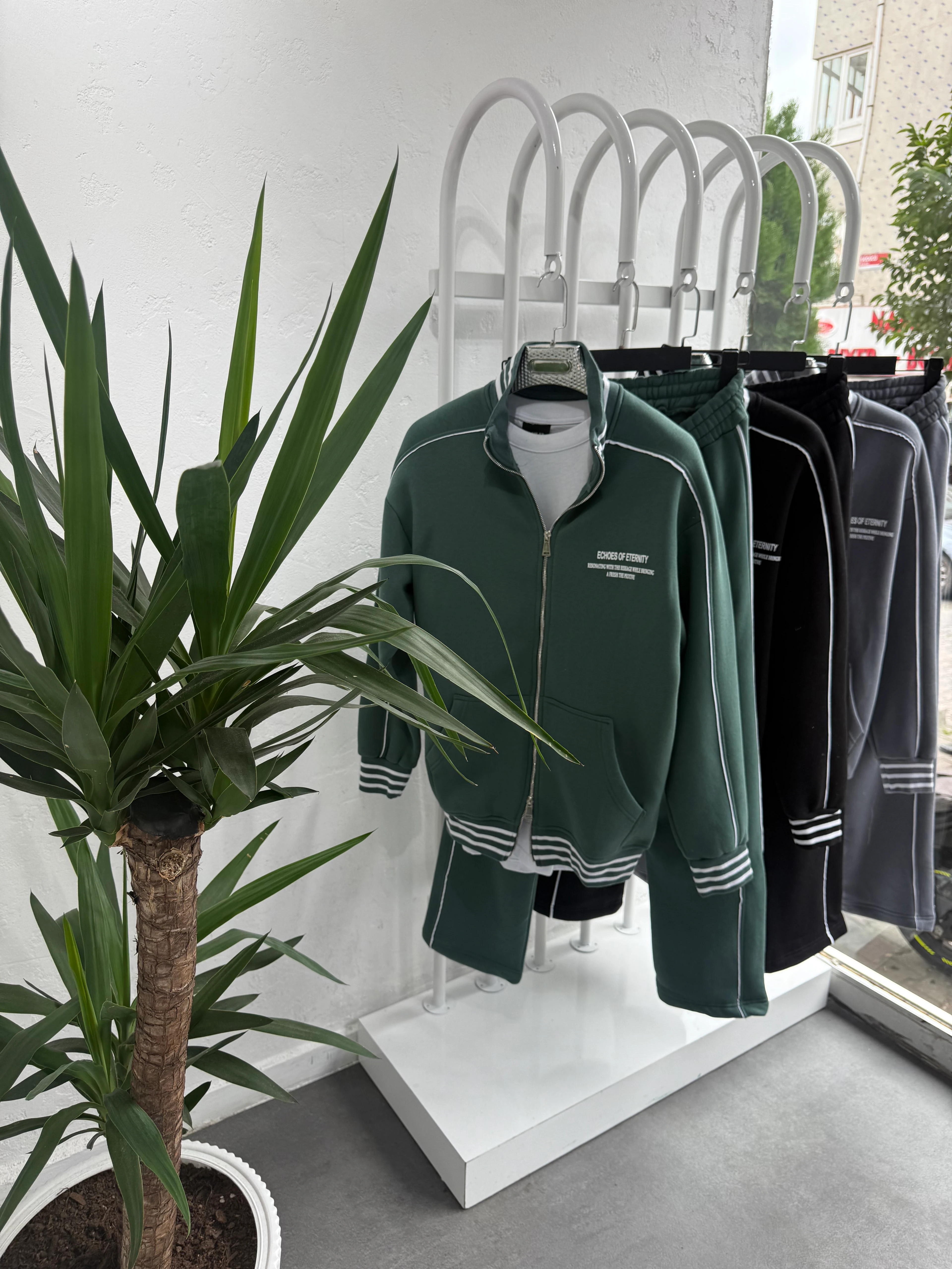 Deep Çift Fermuar Detaylı Eşofman Takımı Yeşil