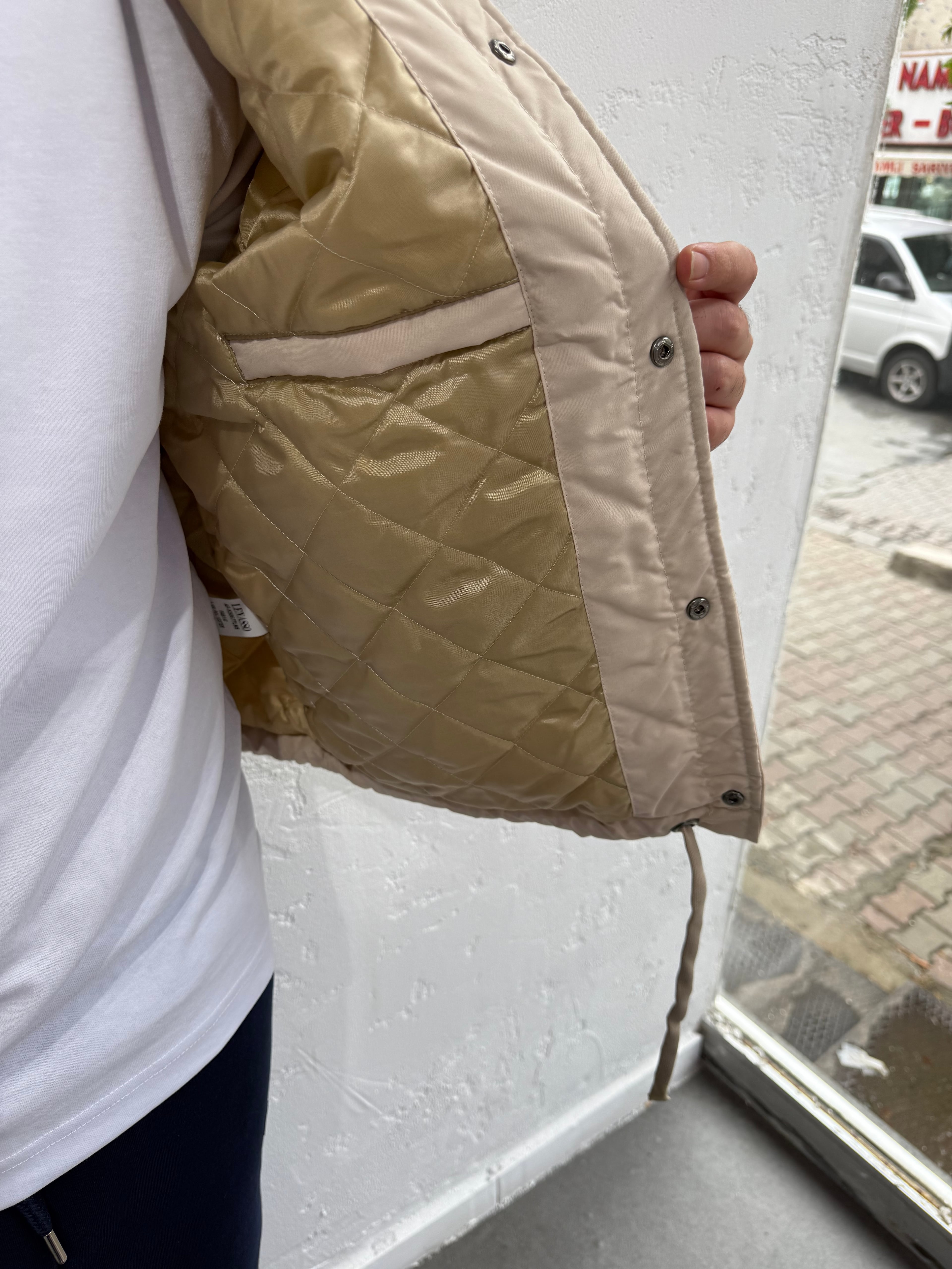 ZR Model Owersize Mont Krem