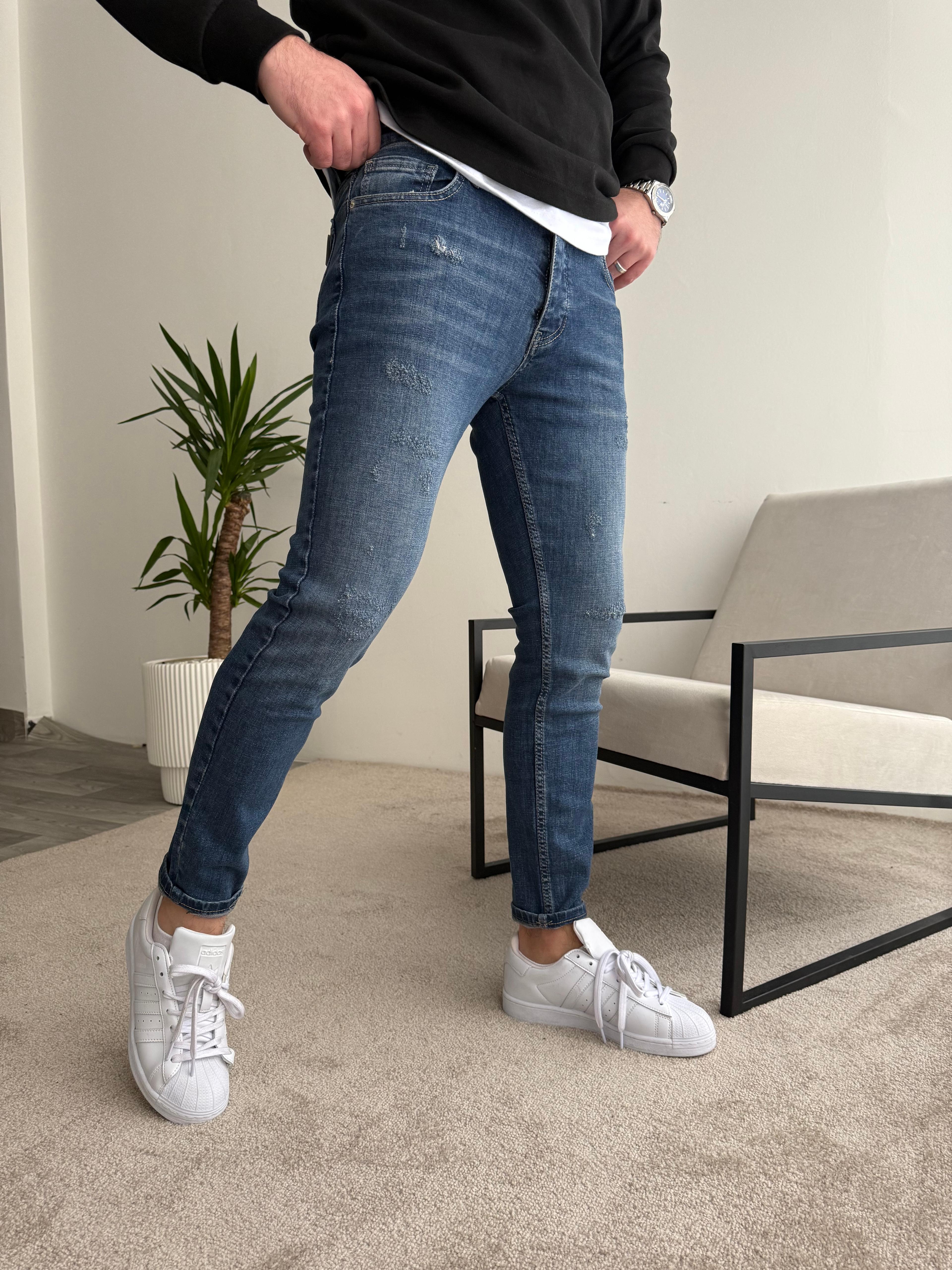 Skinny Kot Taş Desenli