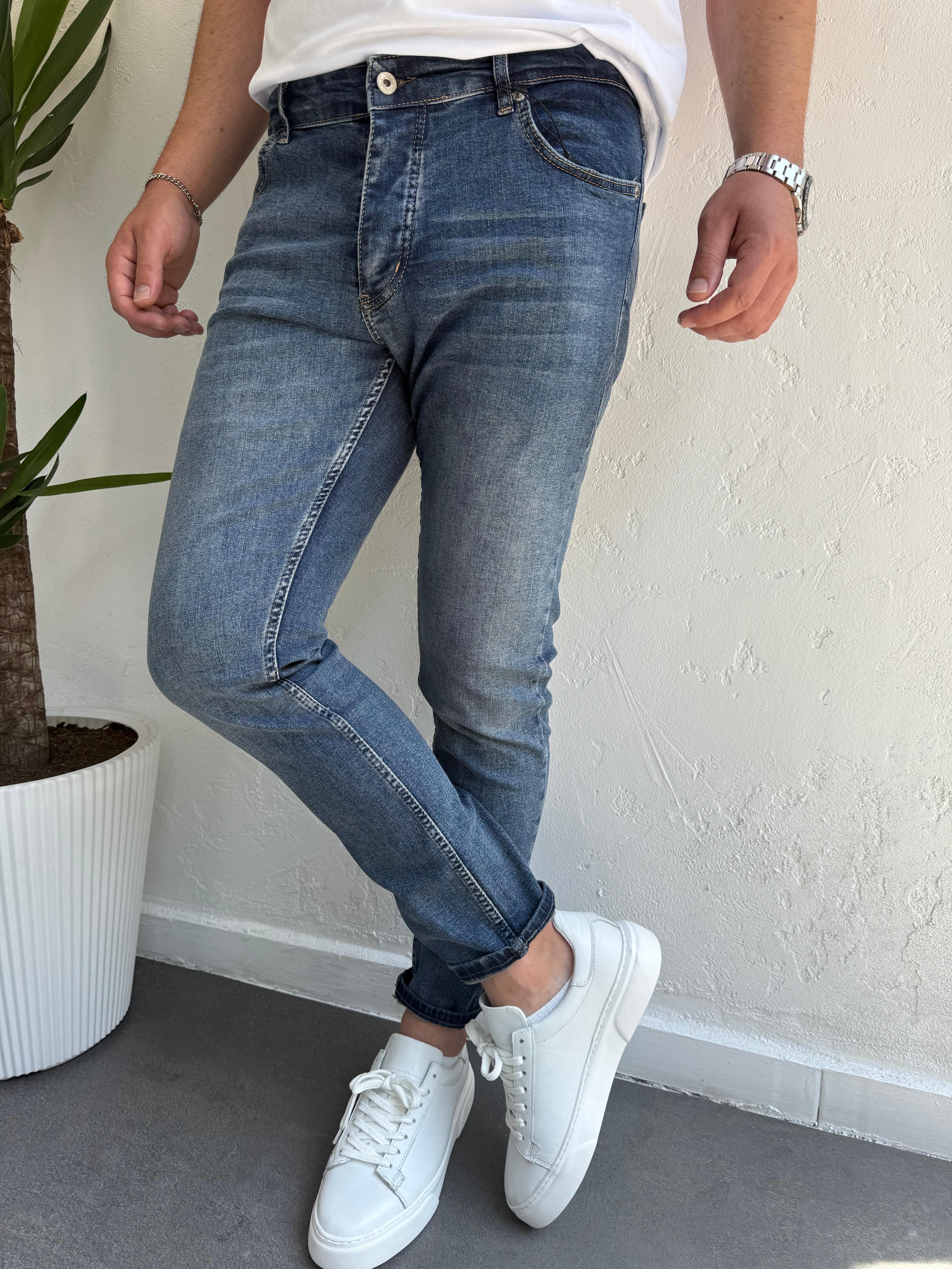 We11 Skinny Taşlama Ara Mavi