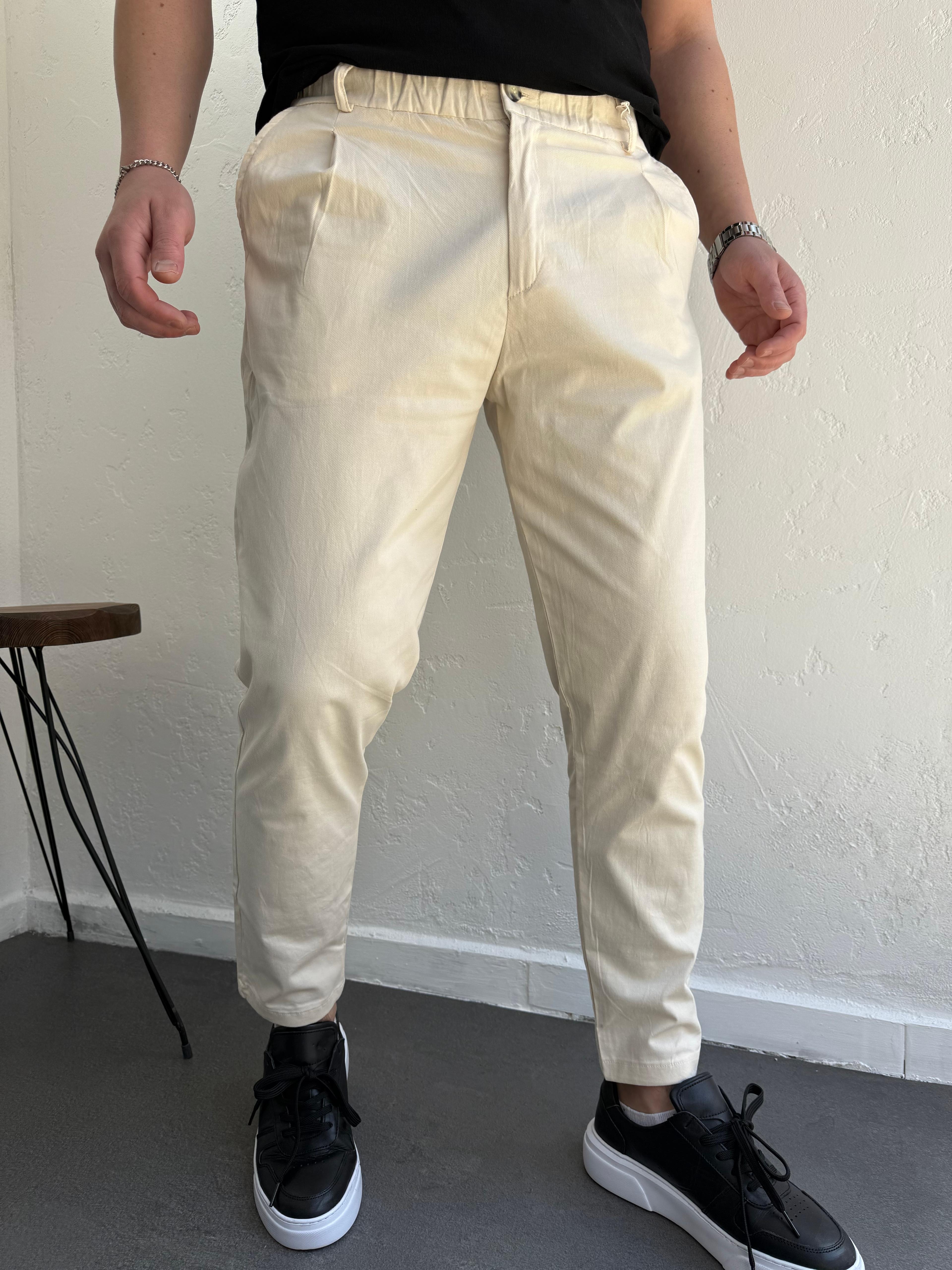 We11 Pile Detaylı Jogger Pantolon Bej
