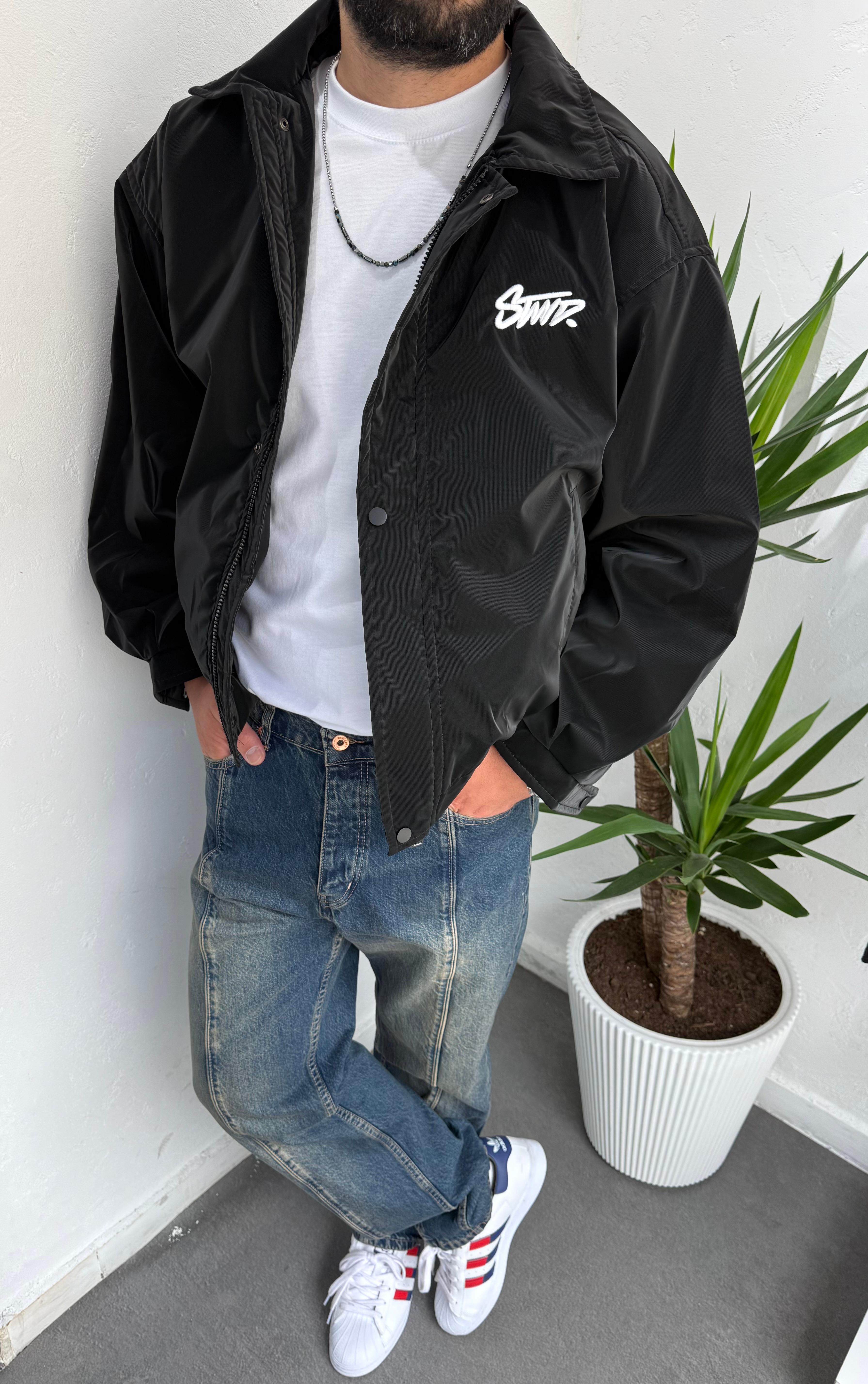 Oversize Baharlık Ceket Siyah