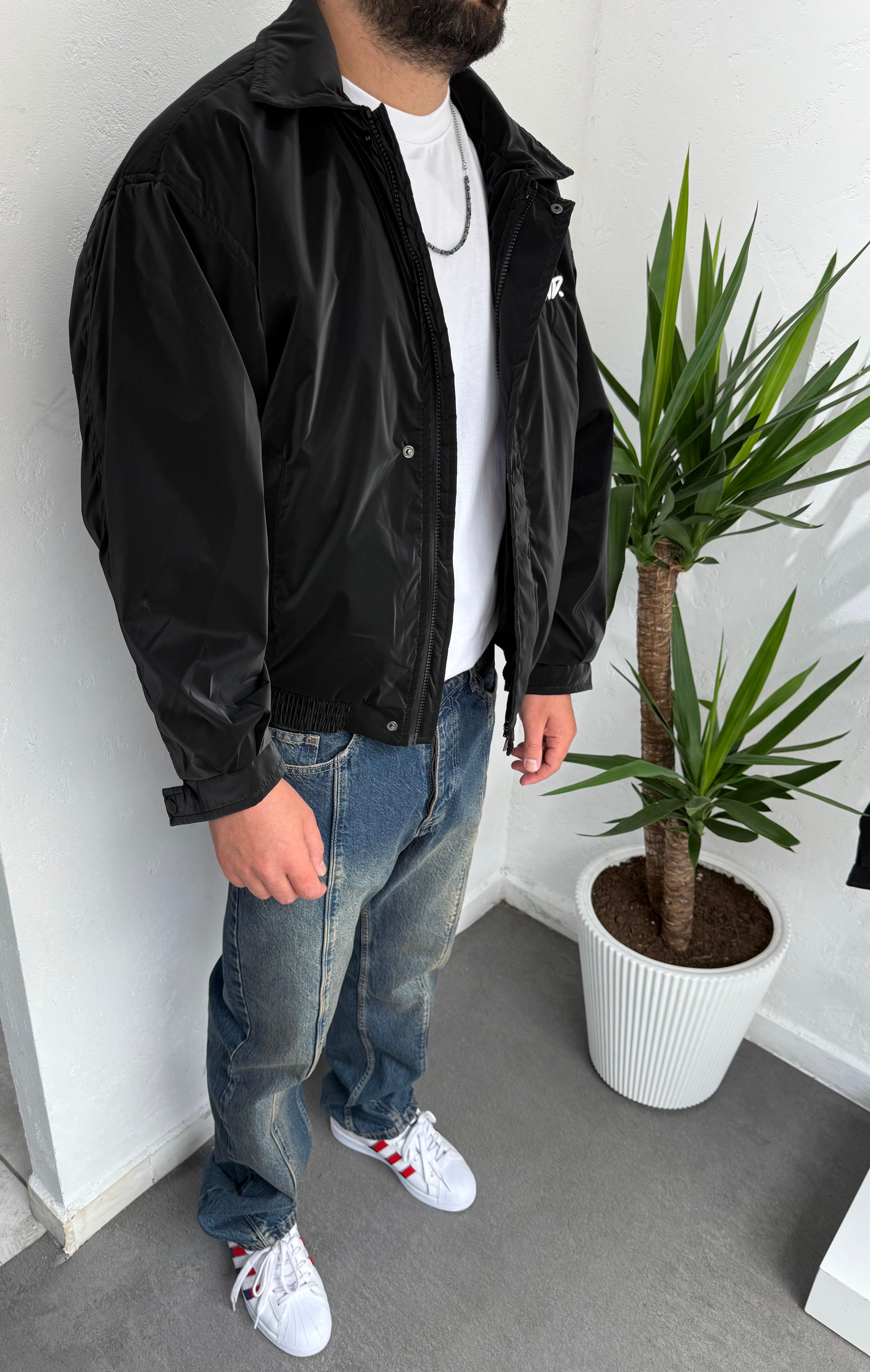 Oversize Baharlık Ceket Siyah