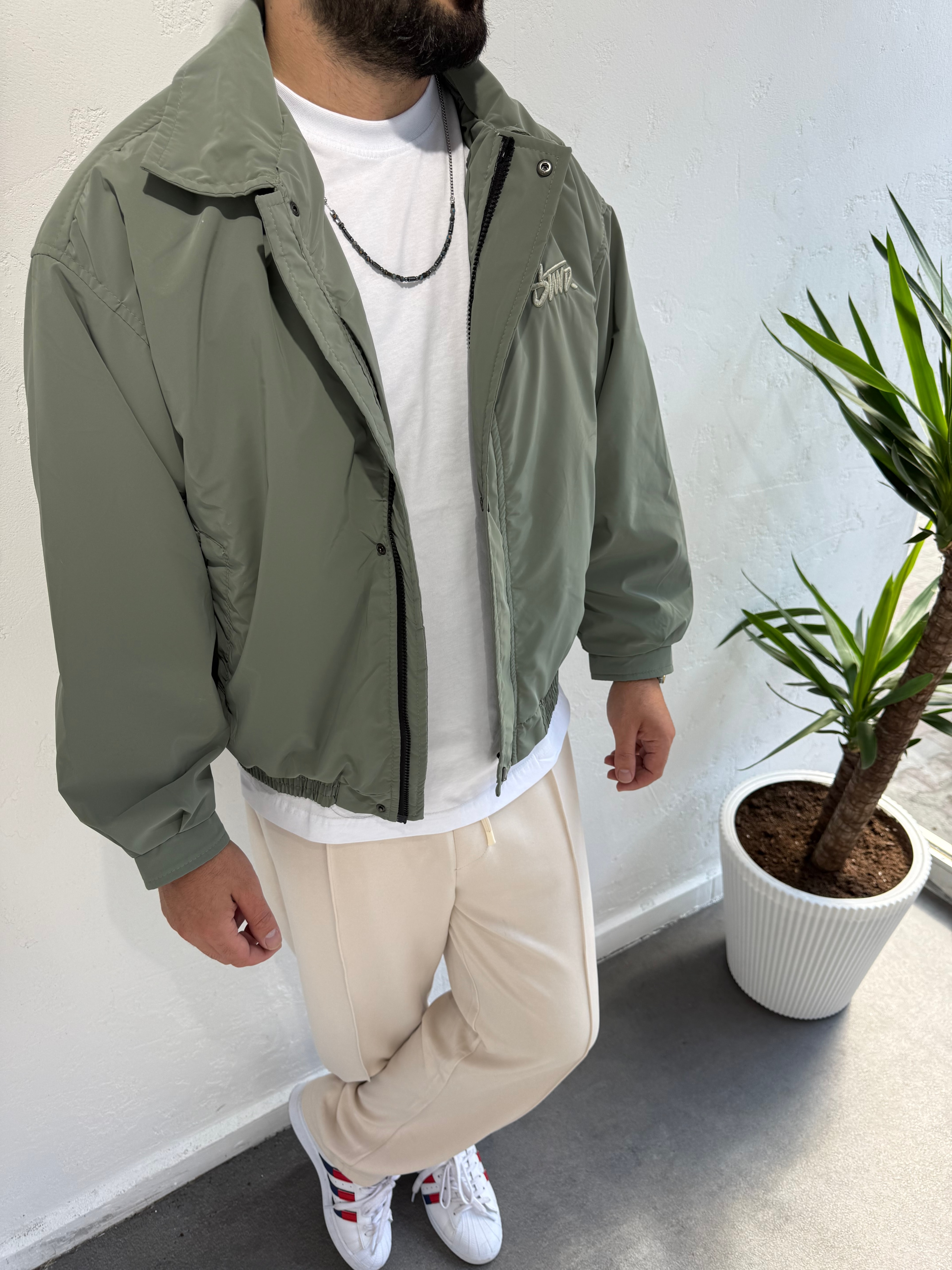 Oversize Baharlık Ceket Su Yeşili