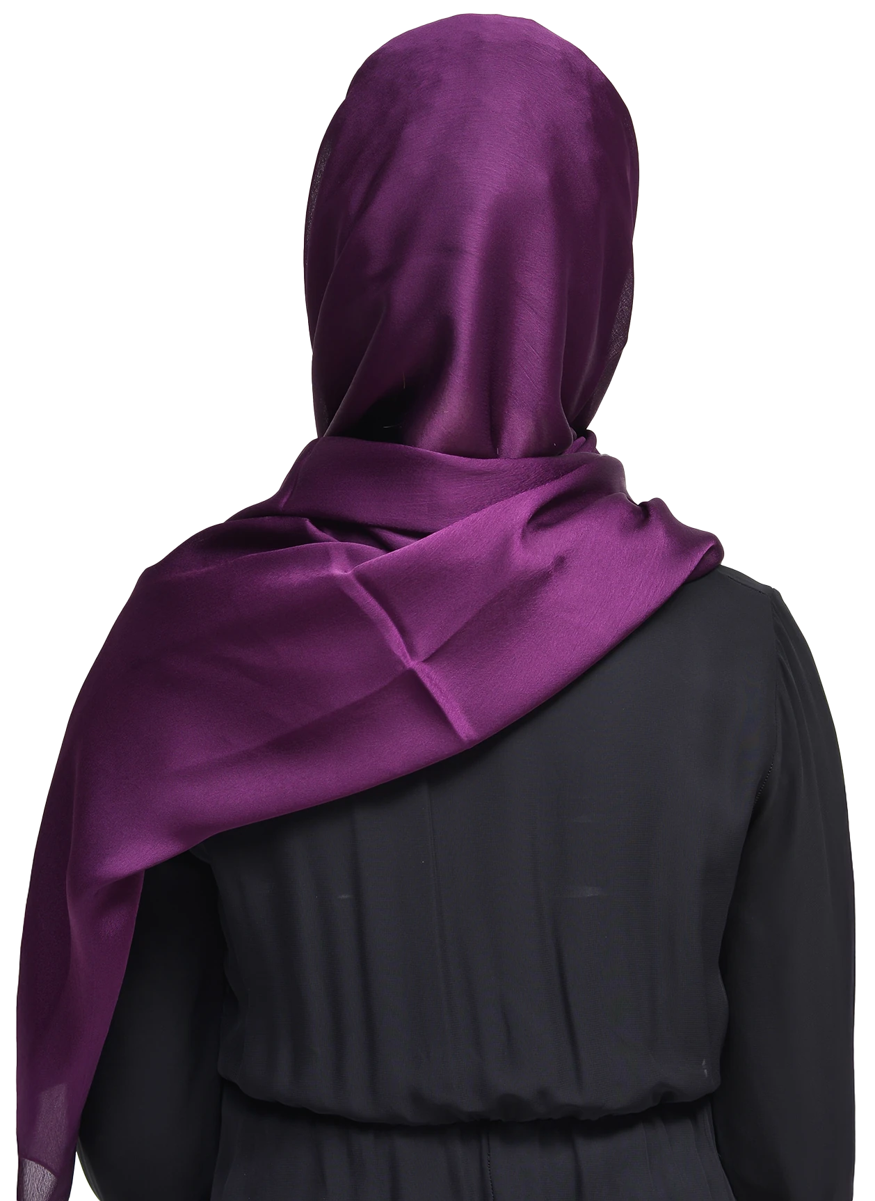 Janjan Parlak Saten Dokulu Tesettür Abiye Şifon Şal