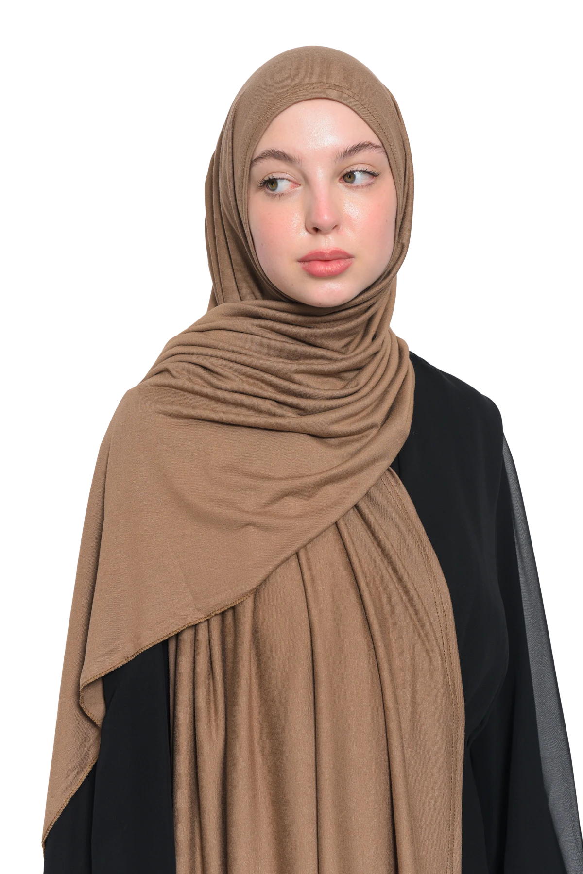 Hazır Pratik Geçmeli Lüks Organik Düz Penye Şal Eşit Hizalı