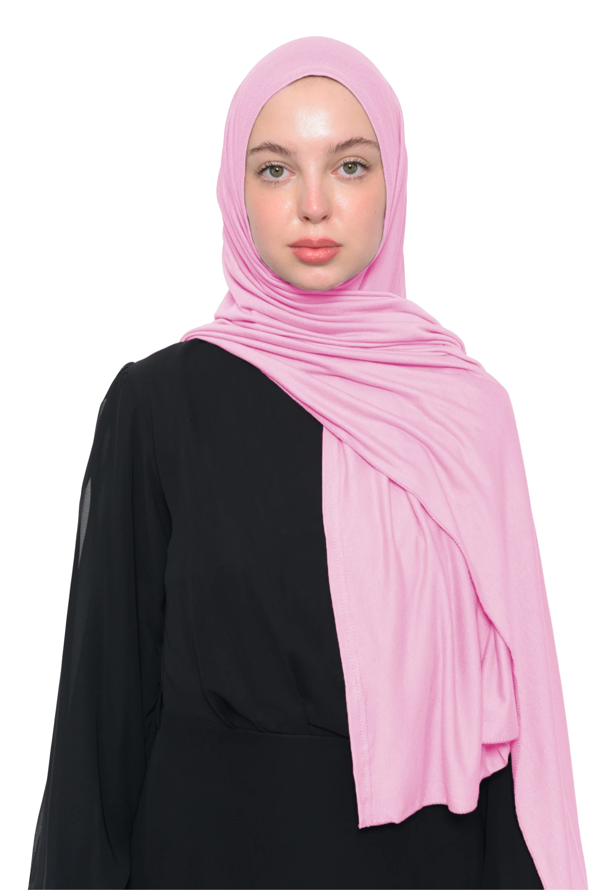 Hazır Pratik Geçmeli Lüks Organik Düz Penye Şal Çapraz Hizalı