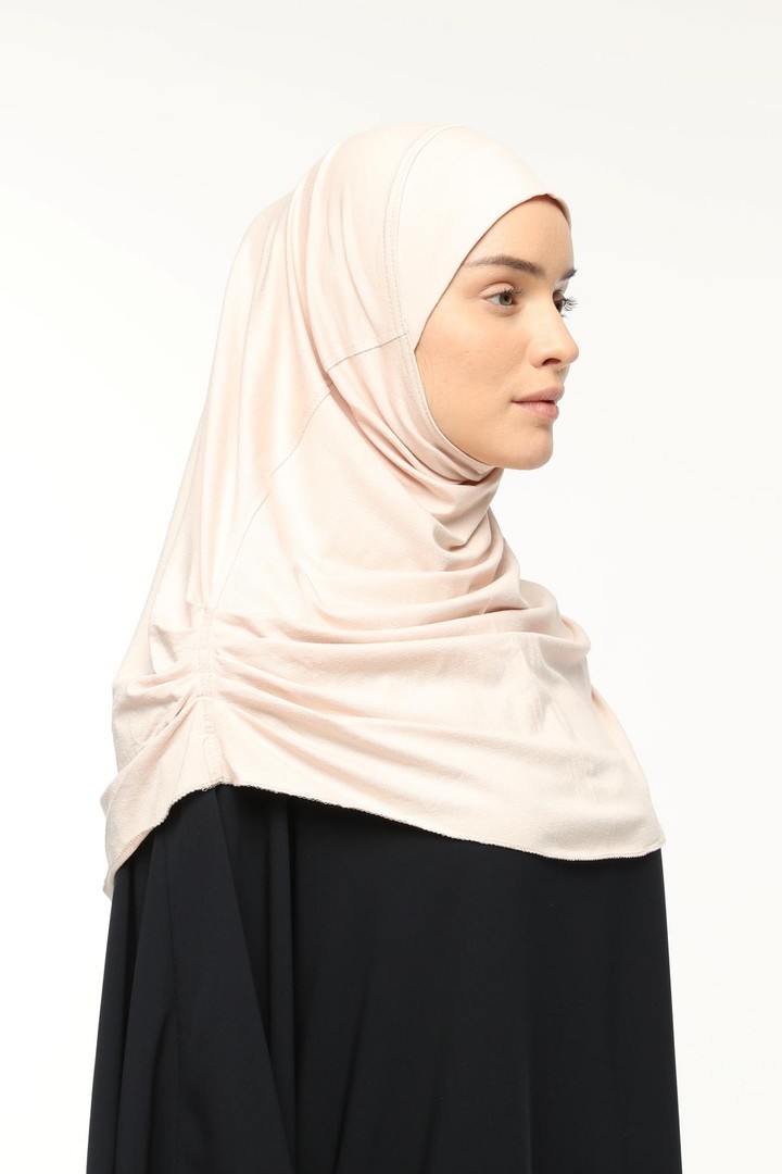 Hazır Türban Büzgülü Pileli Pratik Eşarp Tesettür Hijab - Namaz Örtüsü