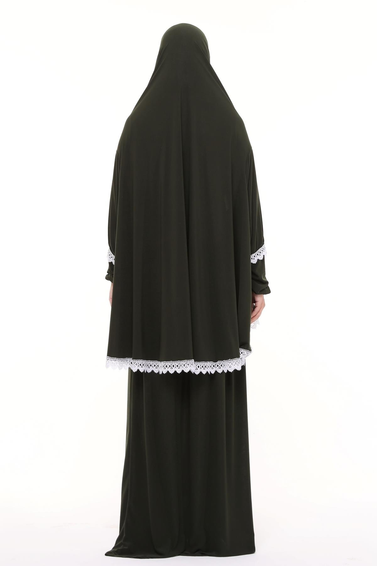 Women's Two-Piece Prayer Dress with Lace Sleeves