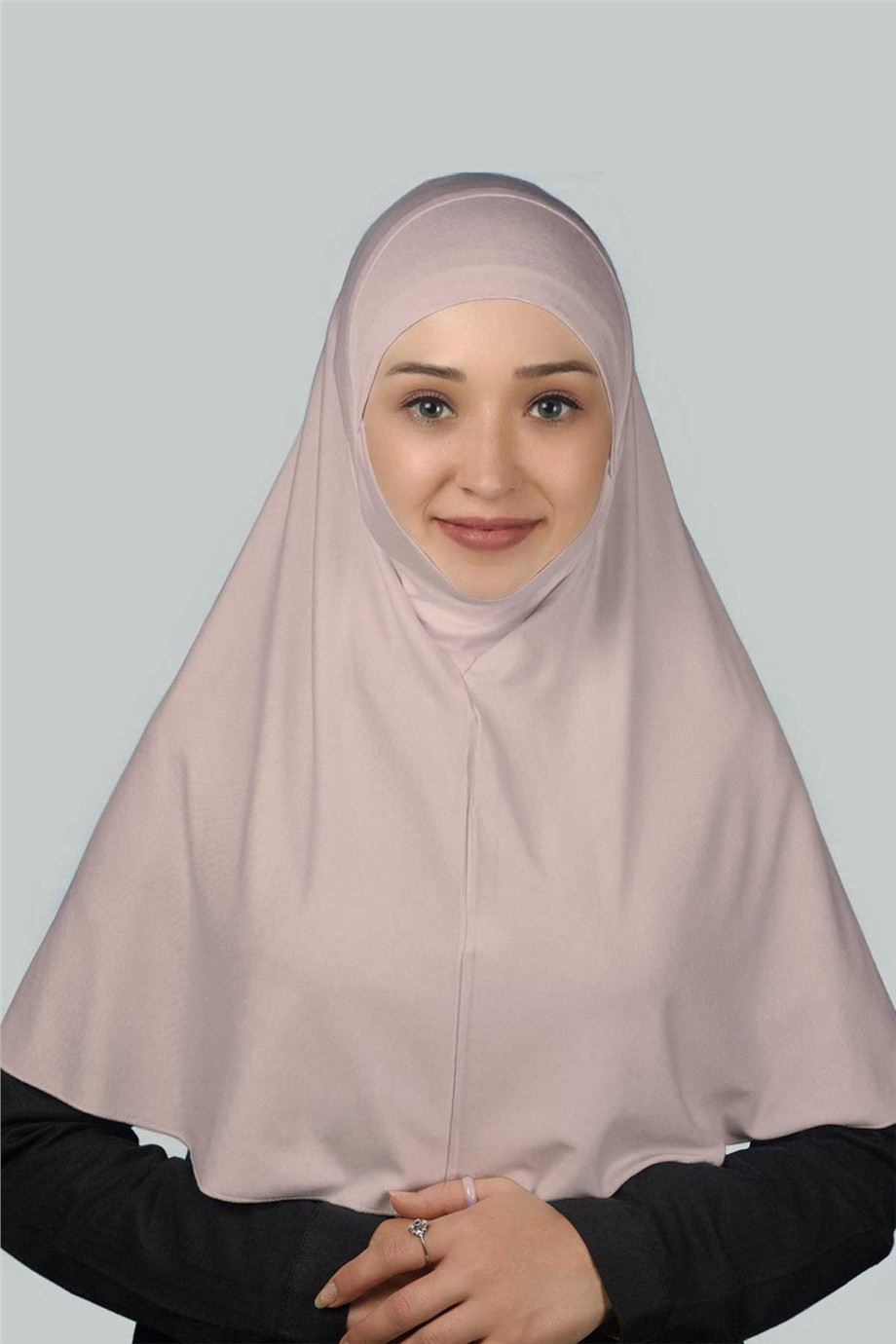 Hazır Türban Peçeli Pratik Eşarp Tesettür Nikaplı Hijab - Namaz Örtüsü Sufle (XL)