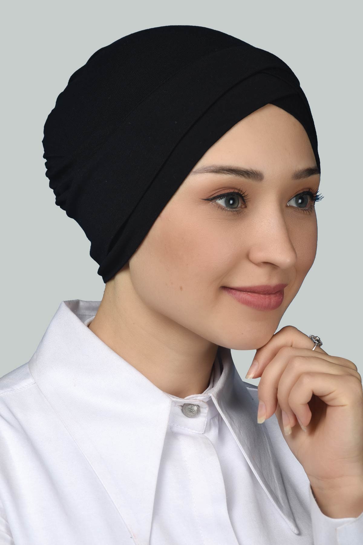 Four Banded Criss Cross Outdoor Cap Hijab Instant Turban