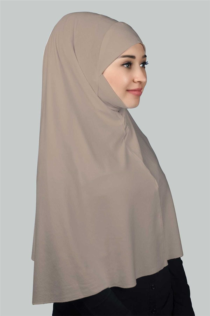 Instant Practical Niqab Hijab - Prayer Hijab - Light Mink