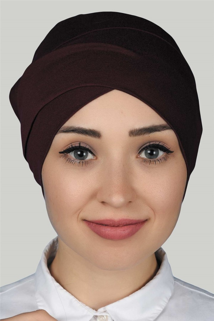 Cross Outdoor Hijab Bonnet  - Burgundy