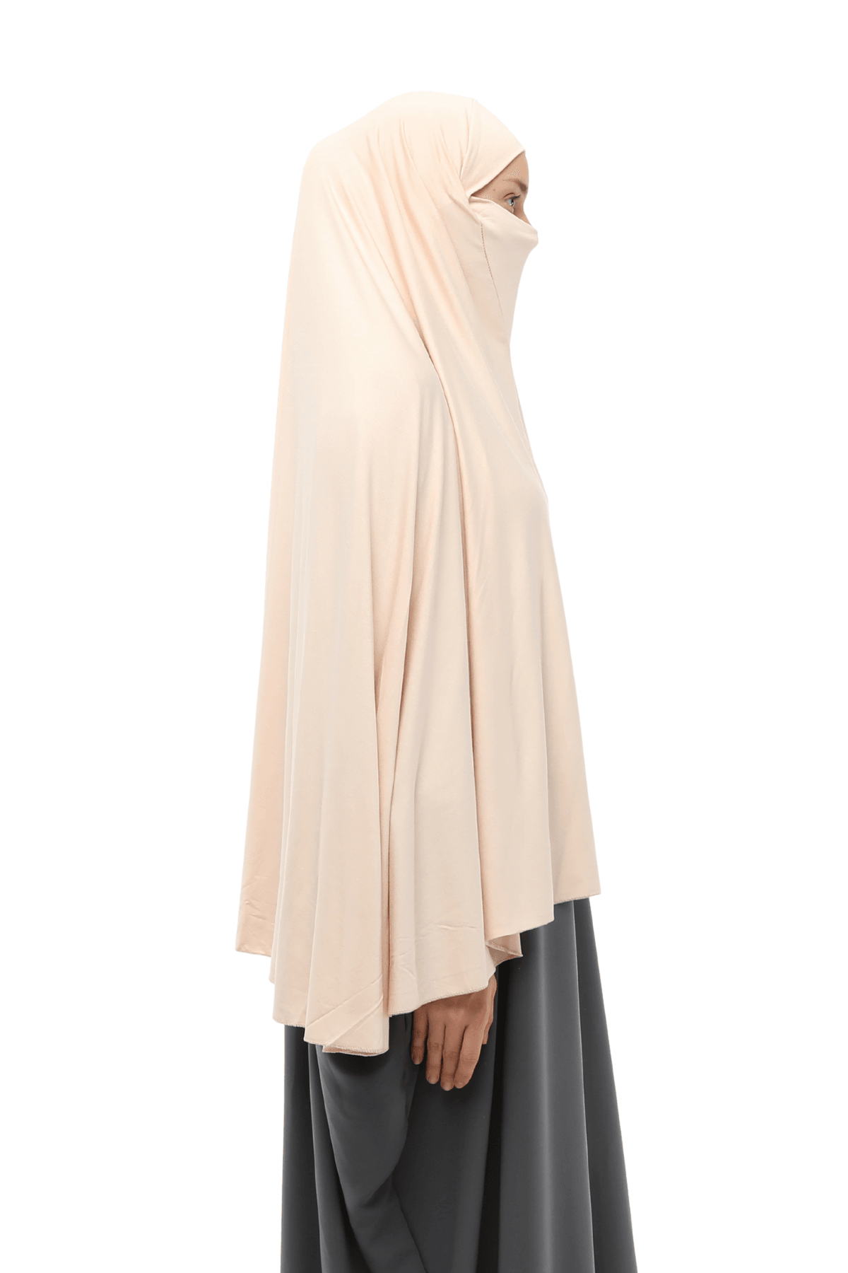 Hazır Türban Peçeli Pratik Eşarp Tesettür Nikaplı Hijab - Namaz Örtüsü Sufle (5XL)