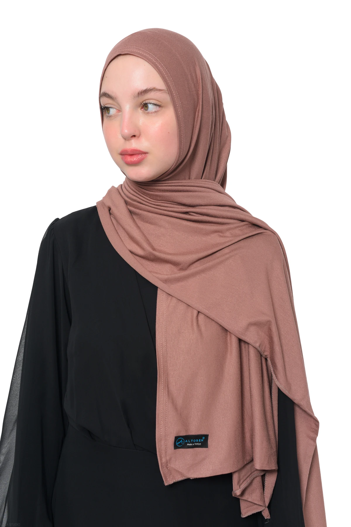 Hazır Pratik Geçmeli Lüks Organik Düz Penye Şal Çapraz Hizalı