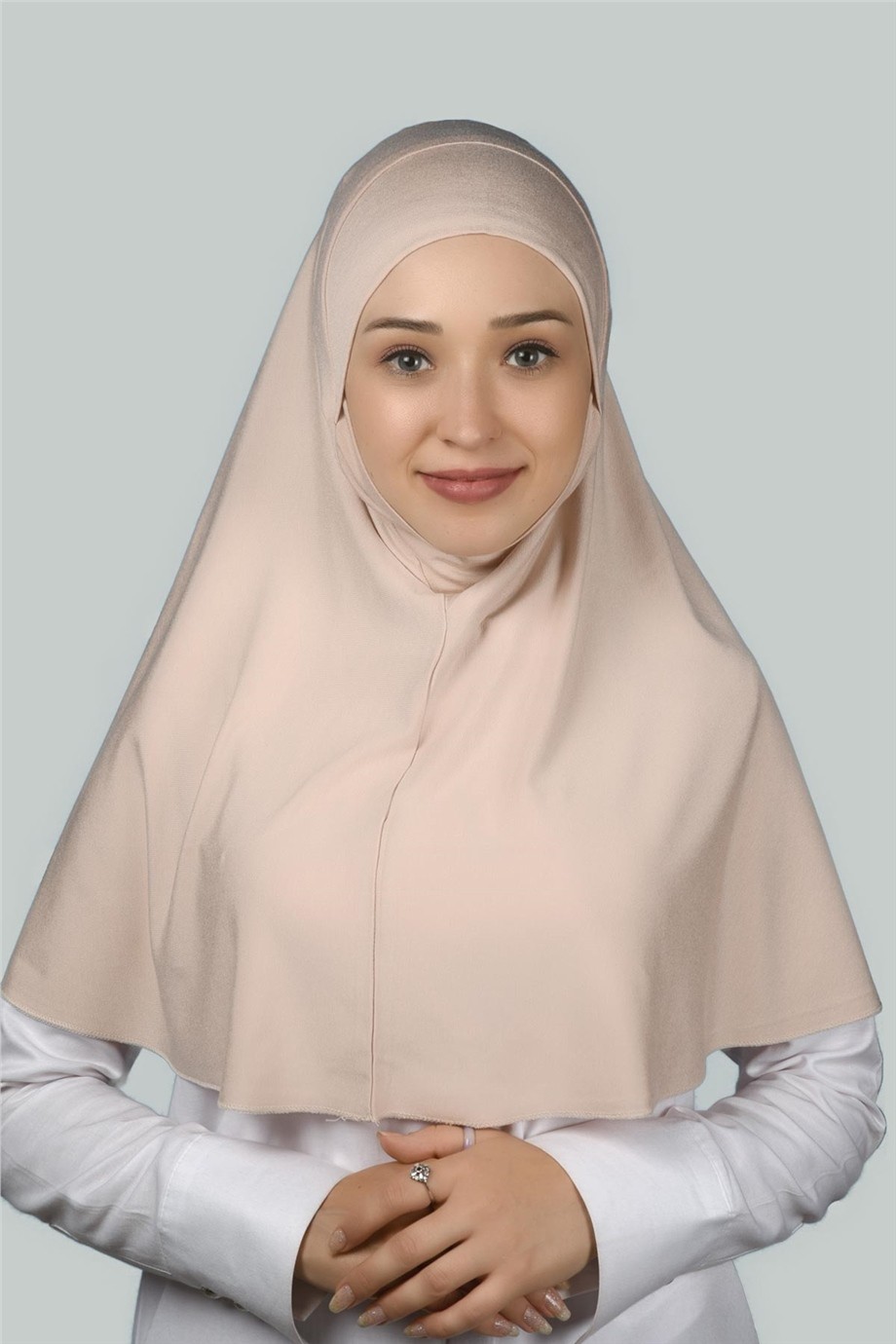 Practical Hijab Scarf with Niqab - Beige