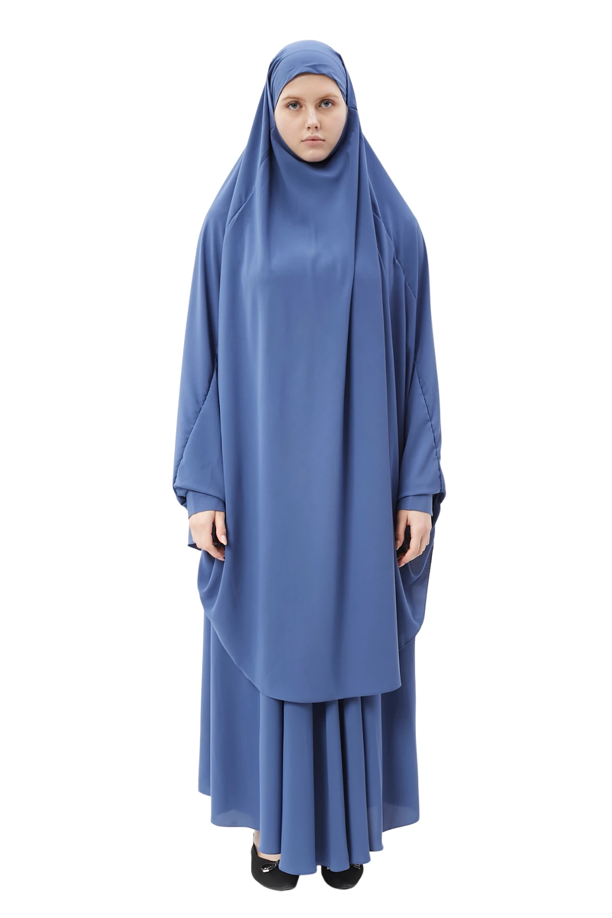 Luxurious Medina Silk Islamic Attire  - Dark Denim Color