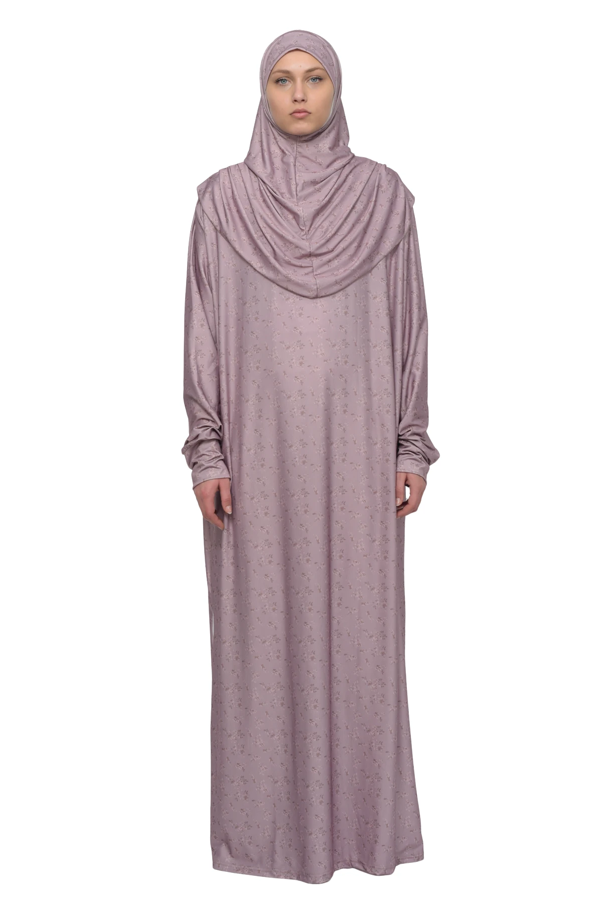 Elegant Lycra One-Piece Prayer Dress - Comfortable and Practical - Beige