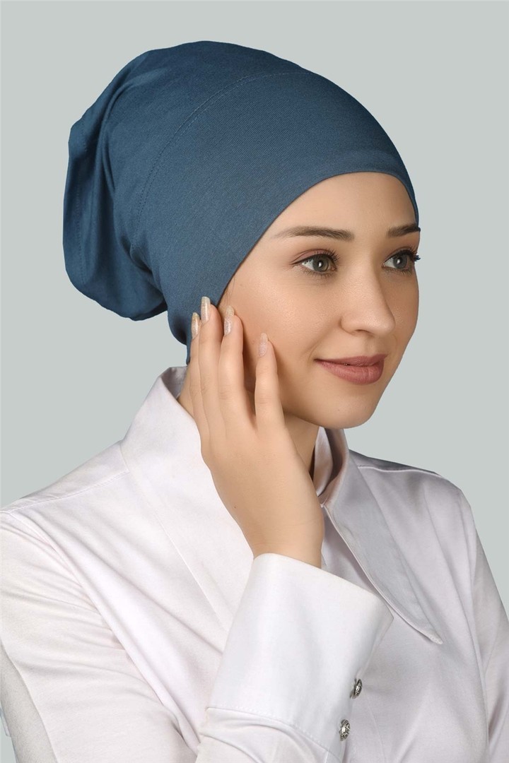 Hazır Pratik Geçmeli Uzun Boru Tesettür Bonesi