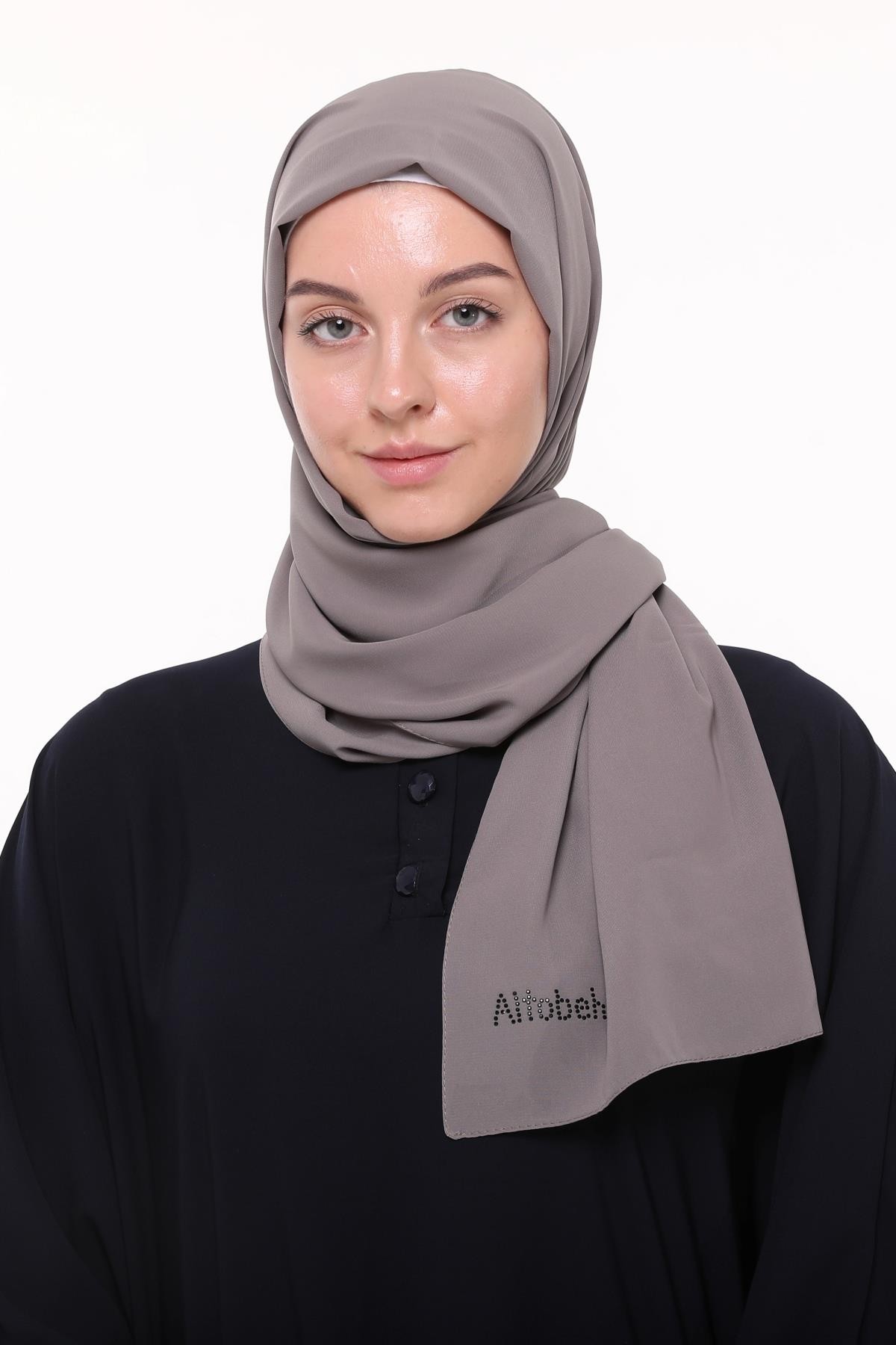 Medina Silk Shawl Hijab - Premium Quality - Light Mink