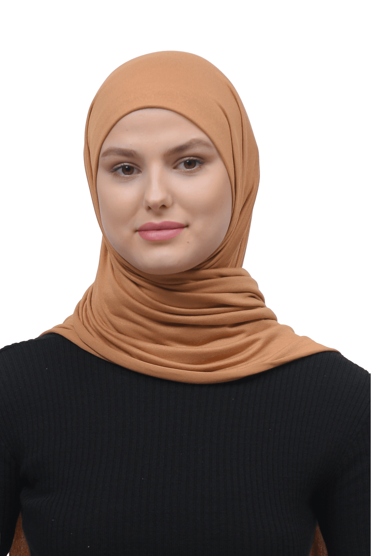 Cotton Jersey Shawl Hijab - Soft & Stretchy  - Windsor Tan