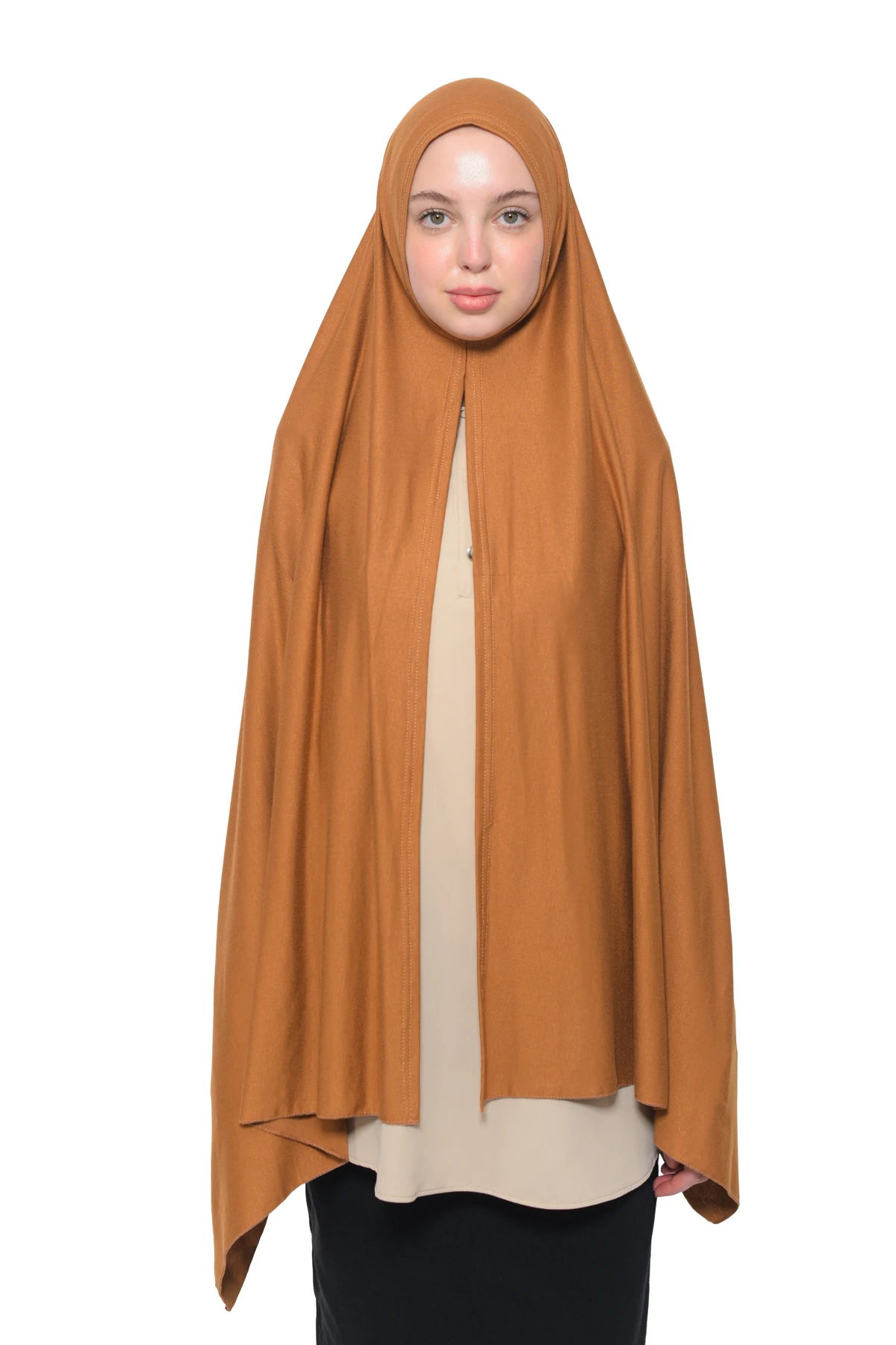 Hazır Pratik Geçmeli Lüks Organik Düz Penye Şal Eşit Hizalı