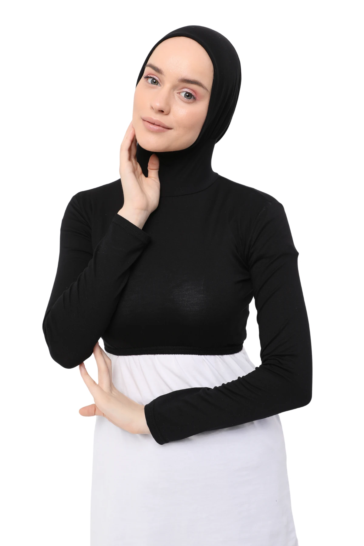 Long-Sleeved Neck Cover Bonnet Half Body